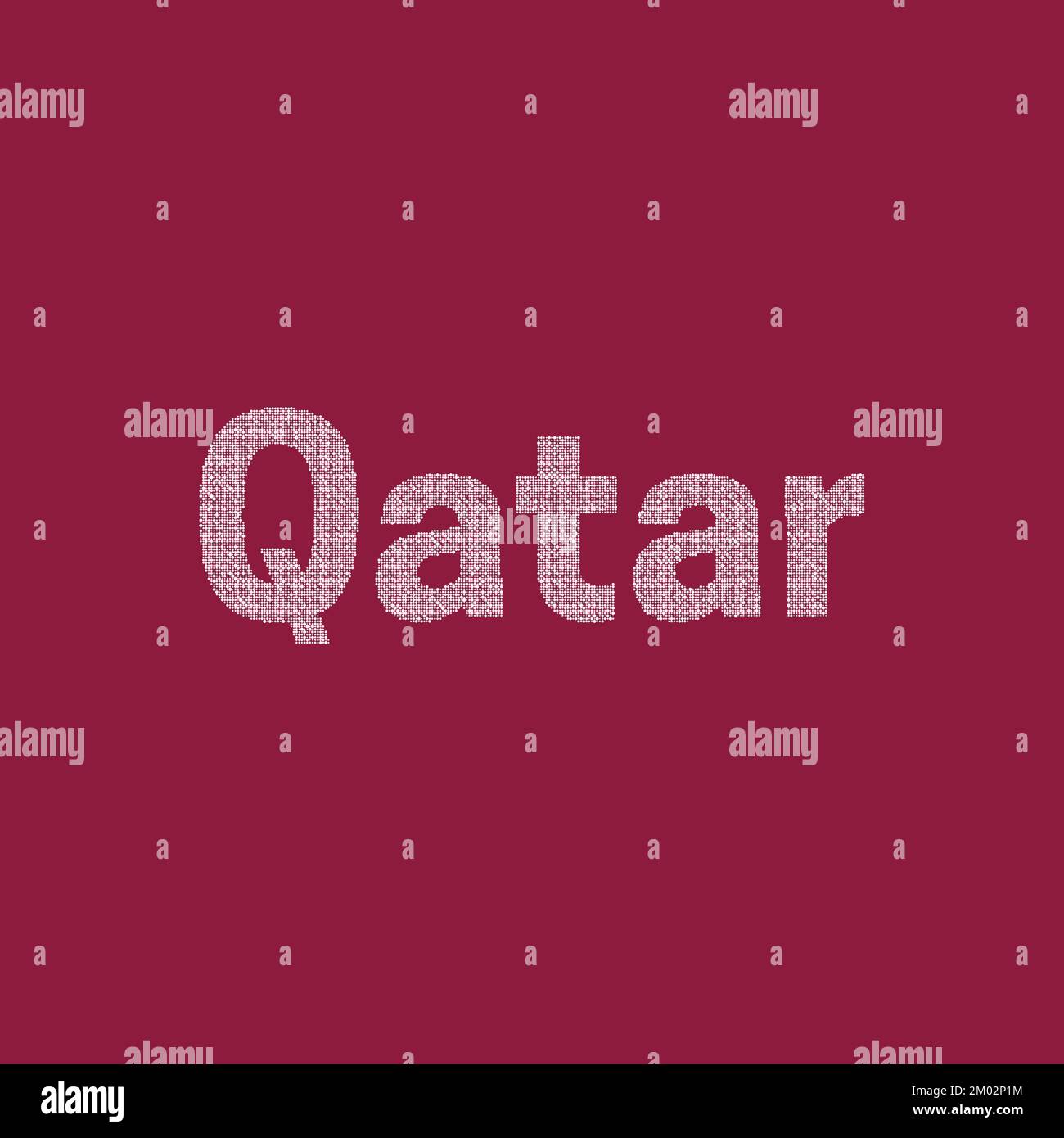 Qatar Map Silhouette Pixelated generative pattern illustration Stock ...