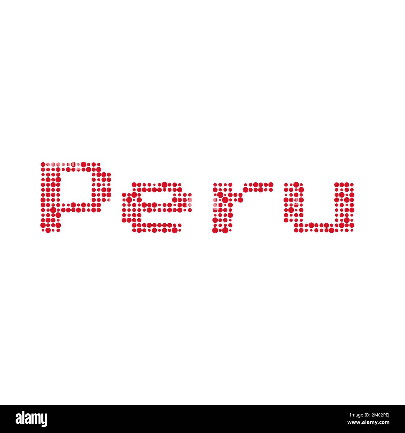Peru Map Silhouette Pixelated generative pattern illustration Stock Vector