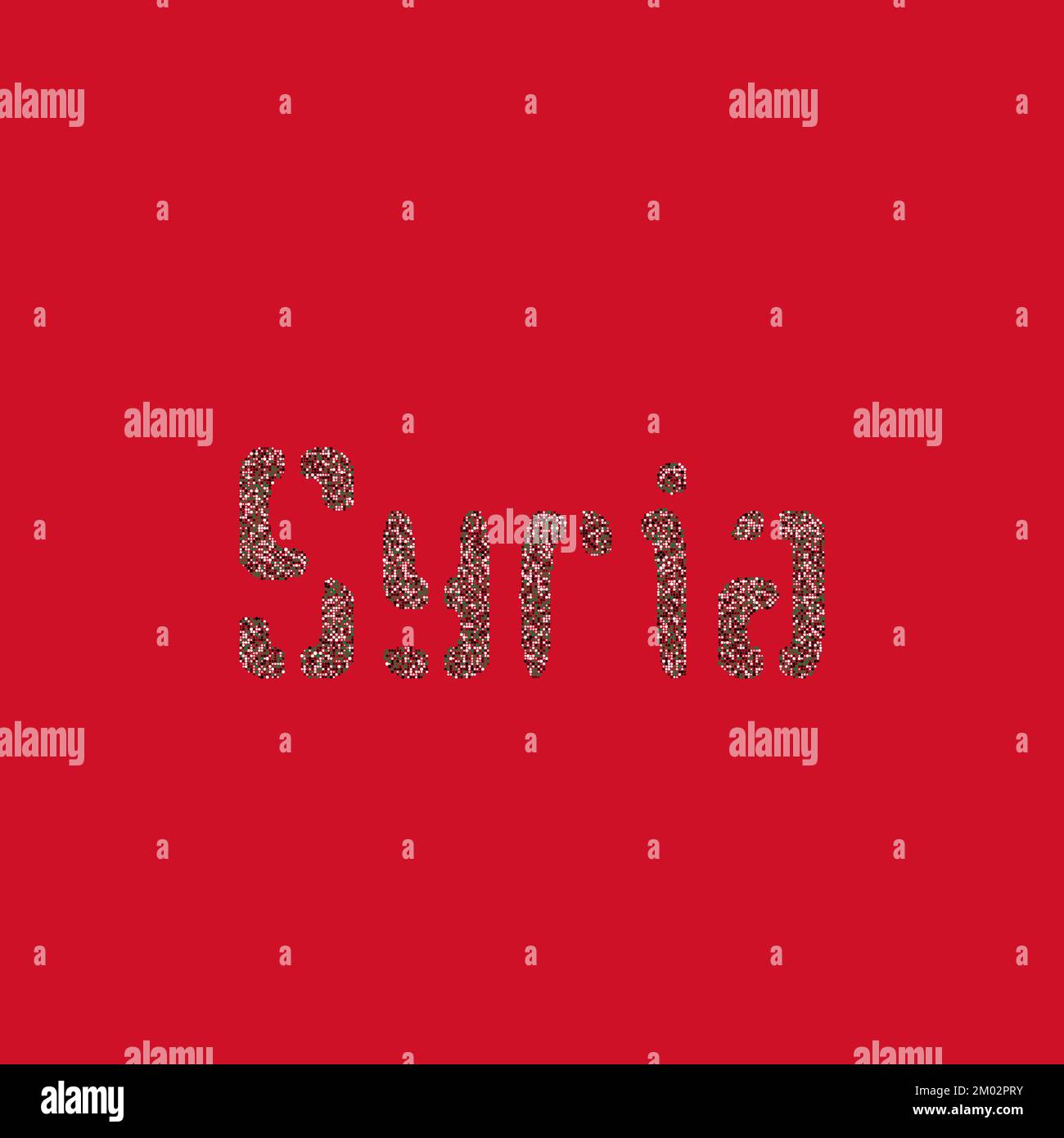 Syria Map Silhouette Pixelated generative pattern illustration Stock ...
