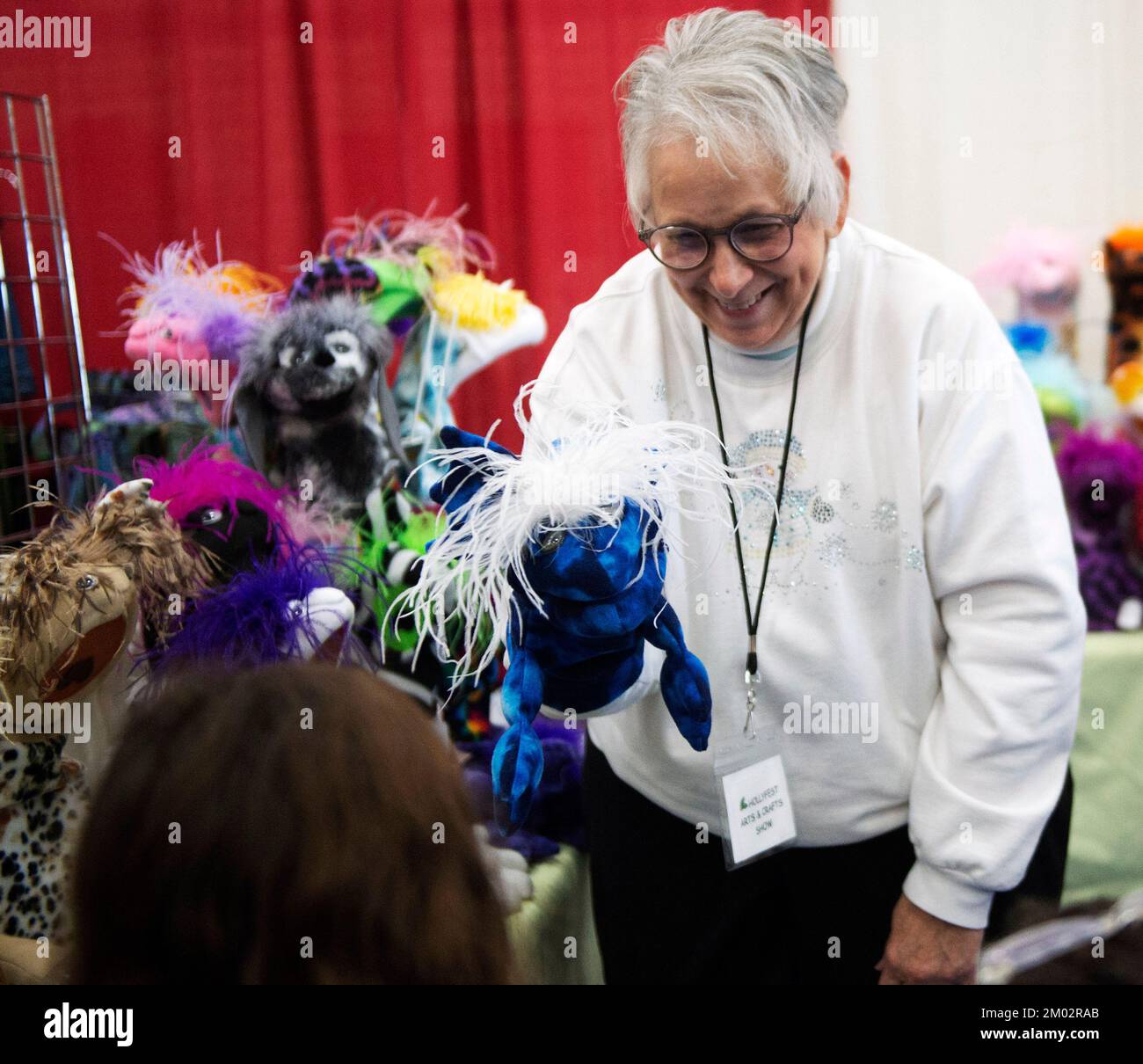 Hilliard, Ohio, USA. 3 December, 2022. Puppeteer and owner of