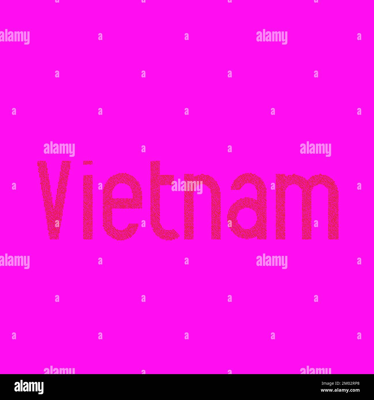 Vietnam Map Silhouette Pixelated generative pattern illustration Stock Vector