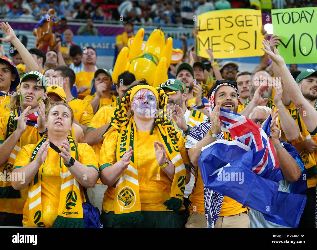 Australia fans prior to the FIFA World Cup round of 16 match at the ...