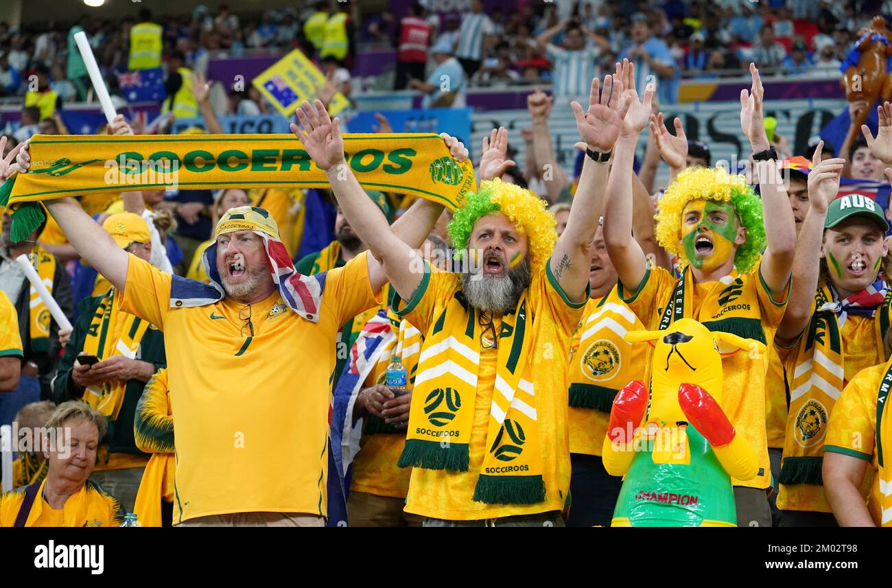 Australia fans prior to the FIFA World Cup round of 16 match at the ...