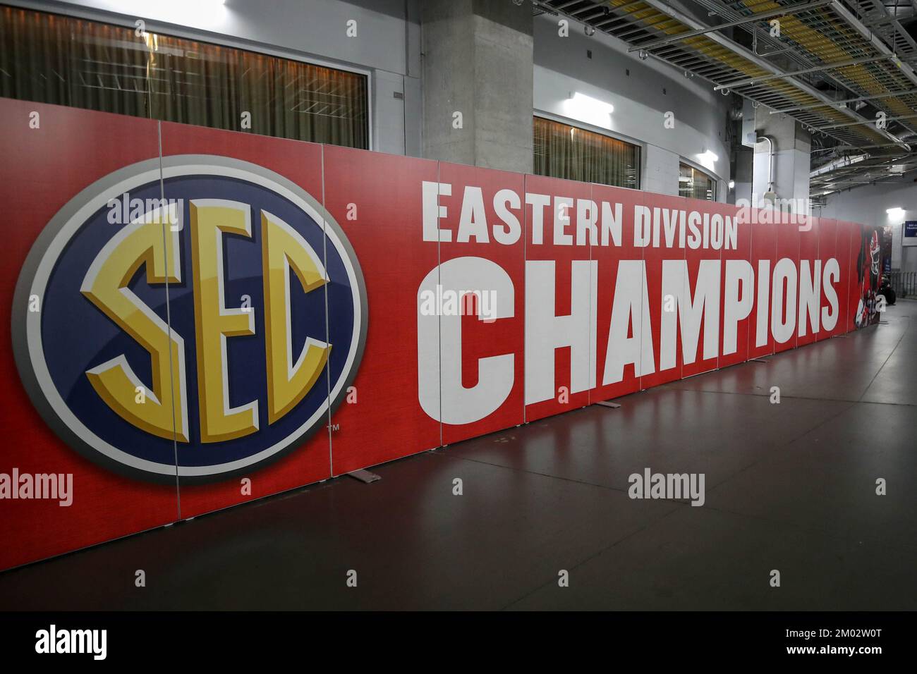 Atlanta, GA, USA. 03rd Dec, 2022. The signage by the locker rooms is