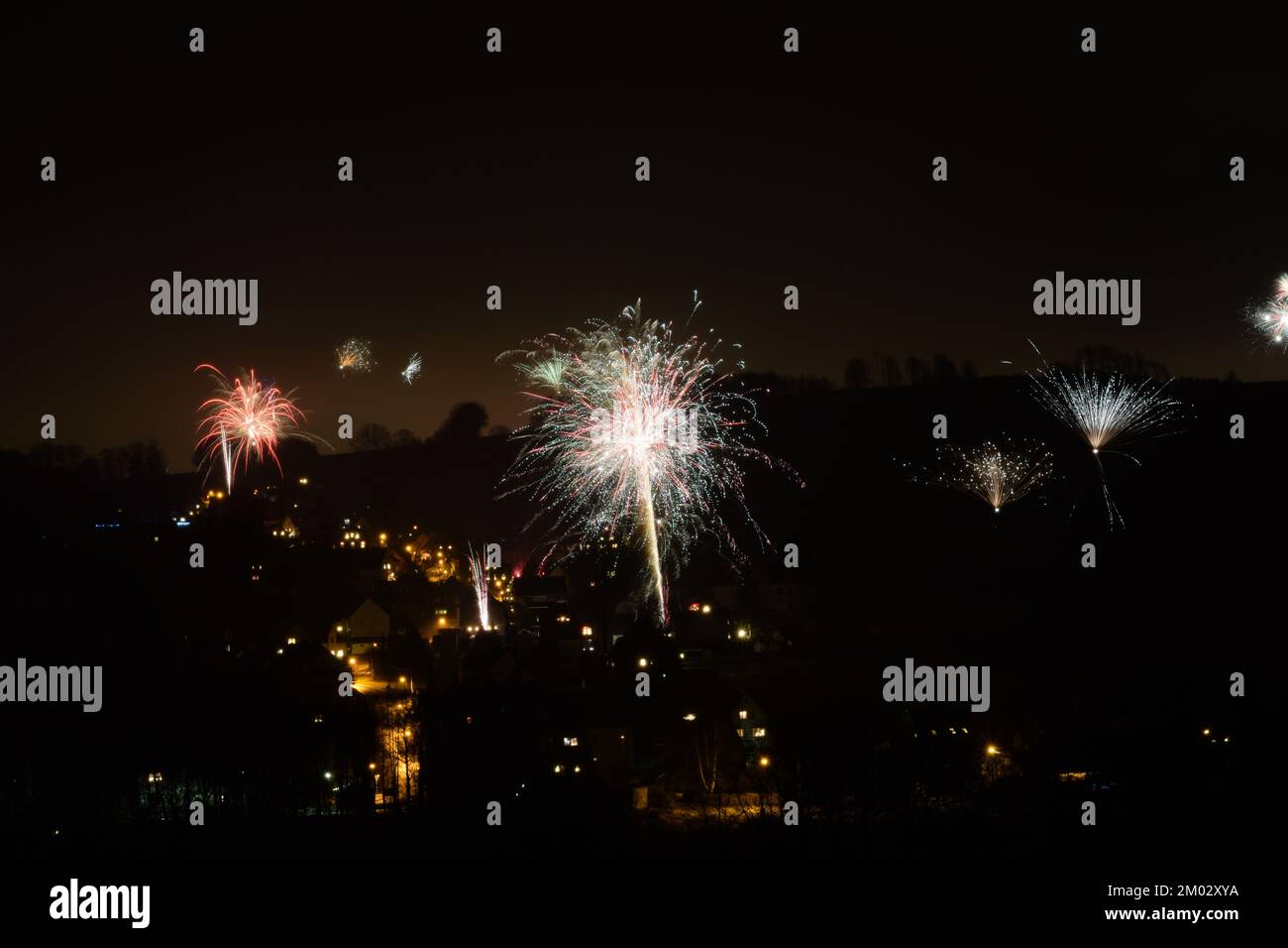 Fireworks on new Year Stock Photo