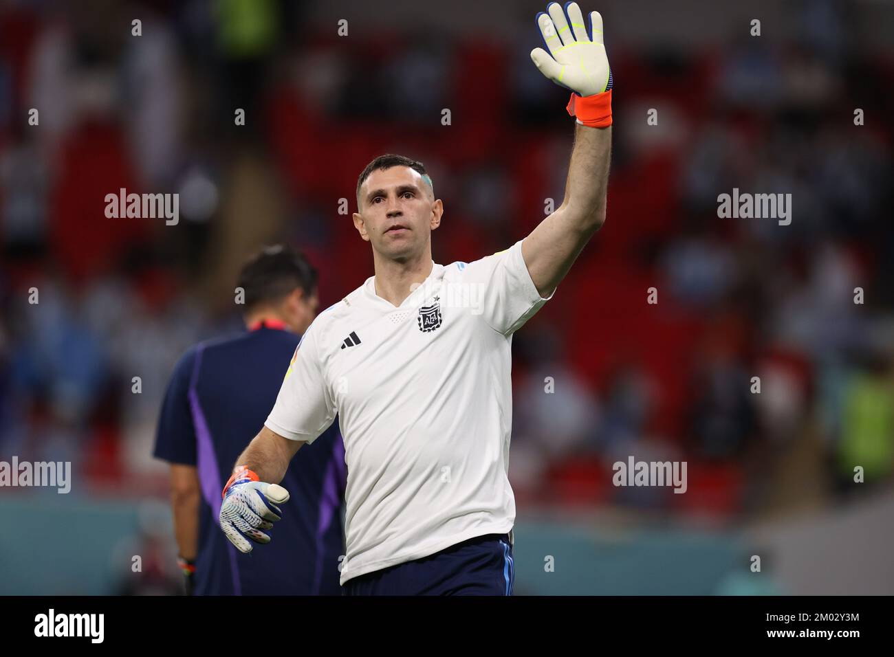 Doha, Qatar. 03rd Dec, 2022. Emiliano Martínez Argentina player moments before the match against Australia valid for the Round of 16 of the Qatar World Cup at Ahmad Bin Ali Stadium (AAS) in Doha Qatar on December 03, 2022 Credit: Brazil Photo Press/Alamy Live News Stock Photo