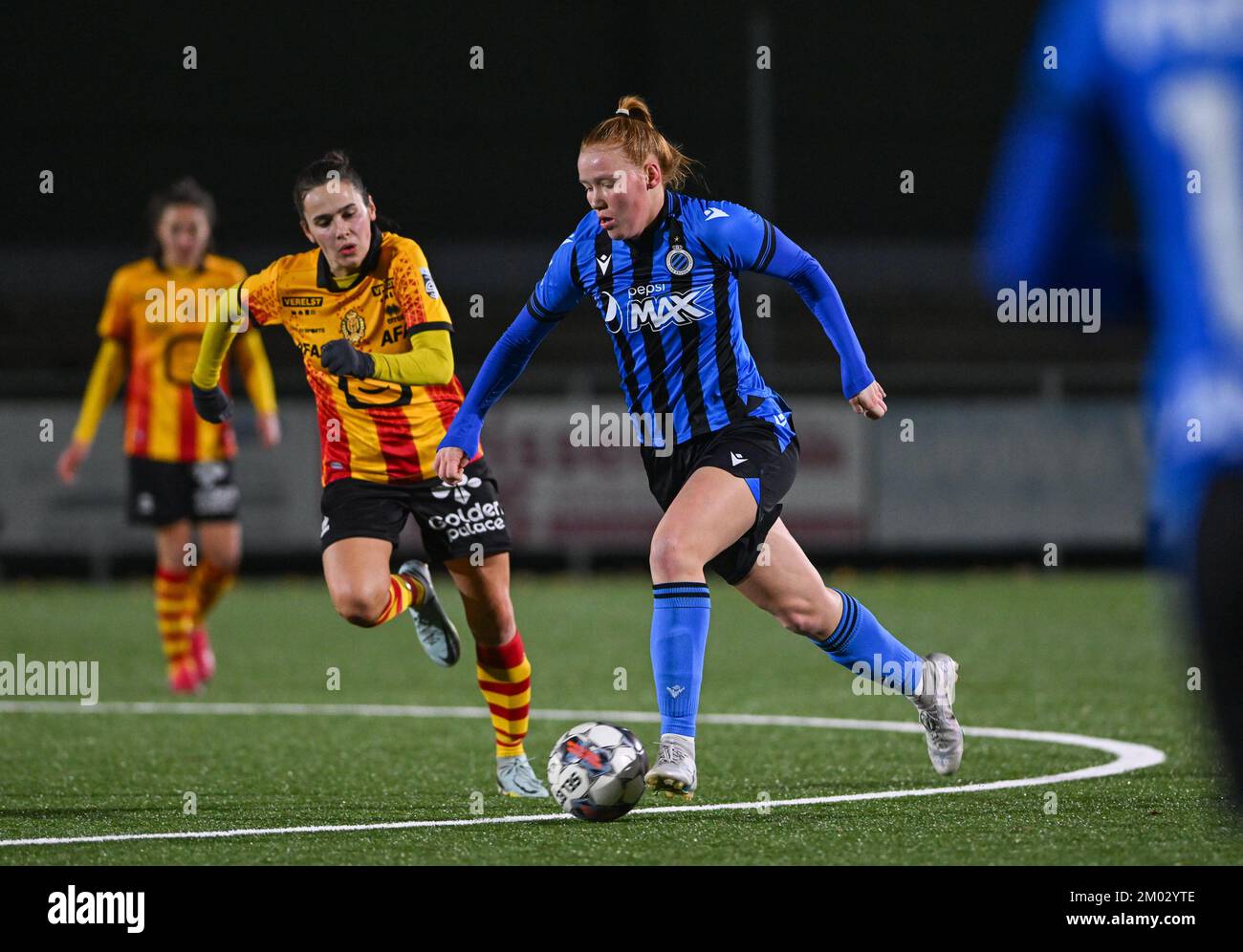Aalter, Belgium. 03rd Dec, 2022. Margaux Martle (16) of Brugge pictured  during a female soccer game between Club Brugge Dames YLA and KV Mechelen  on the 13th matchday of the 2022 -, image size:1300x996