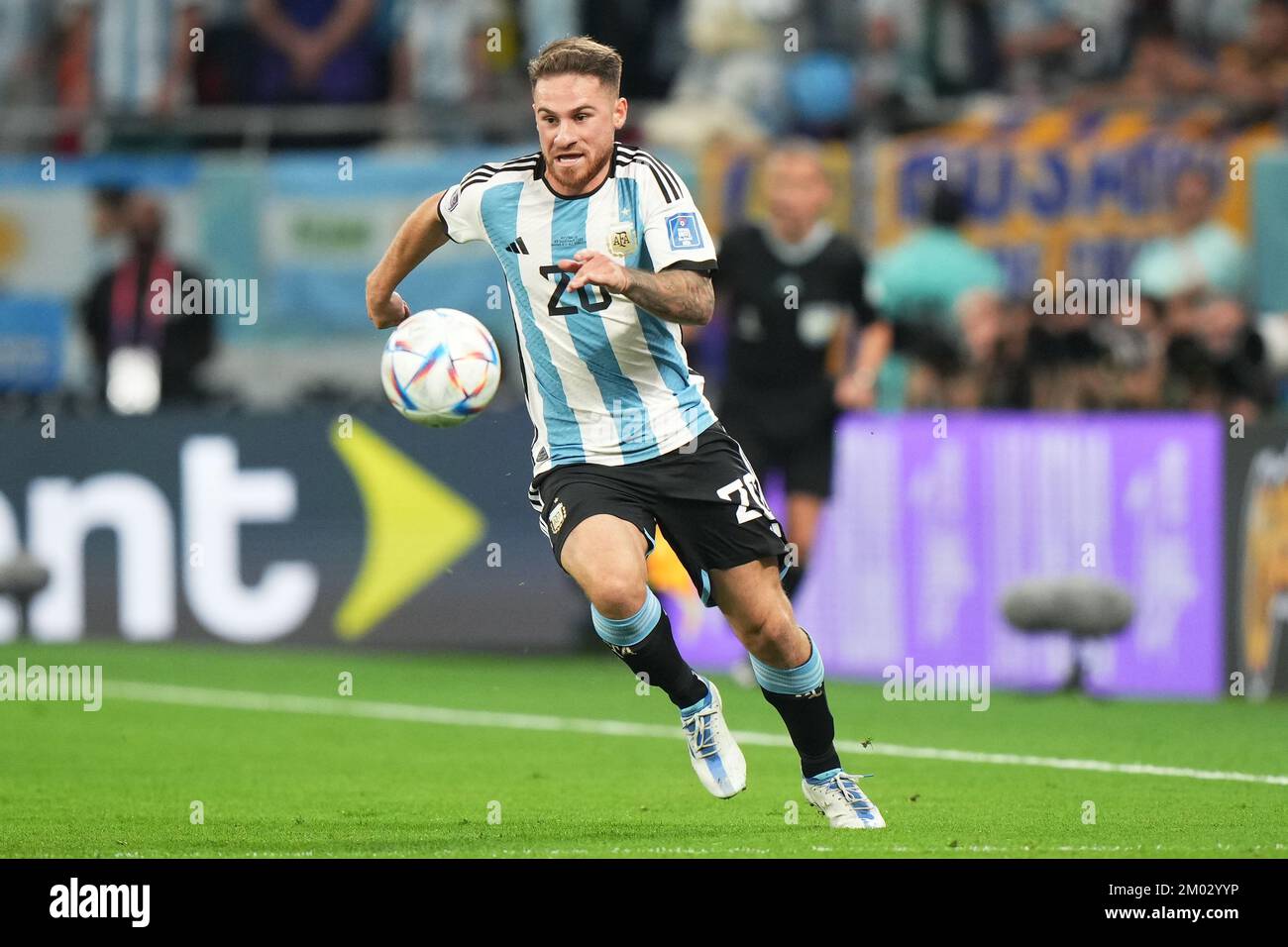 Al Rayyan, Qatar. 03rd Dec, 2022. Alexis Mac Allister of Argentina and