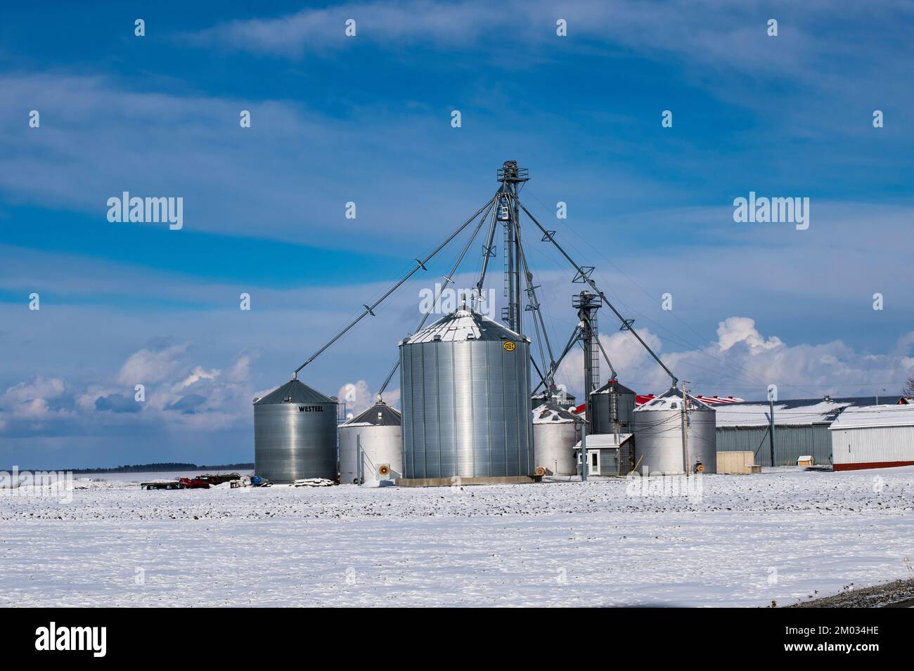 Silos in SaintGuillaume, Quebec, Canada Stock Photo Alamy