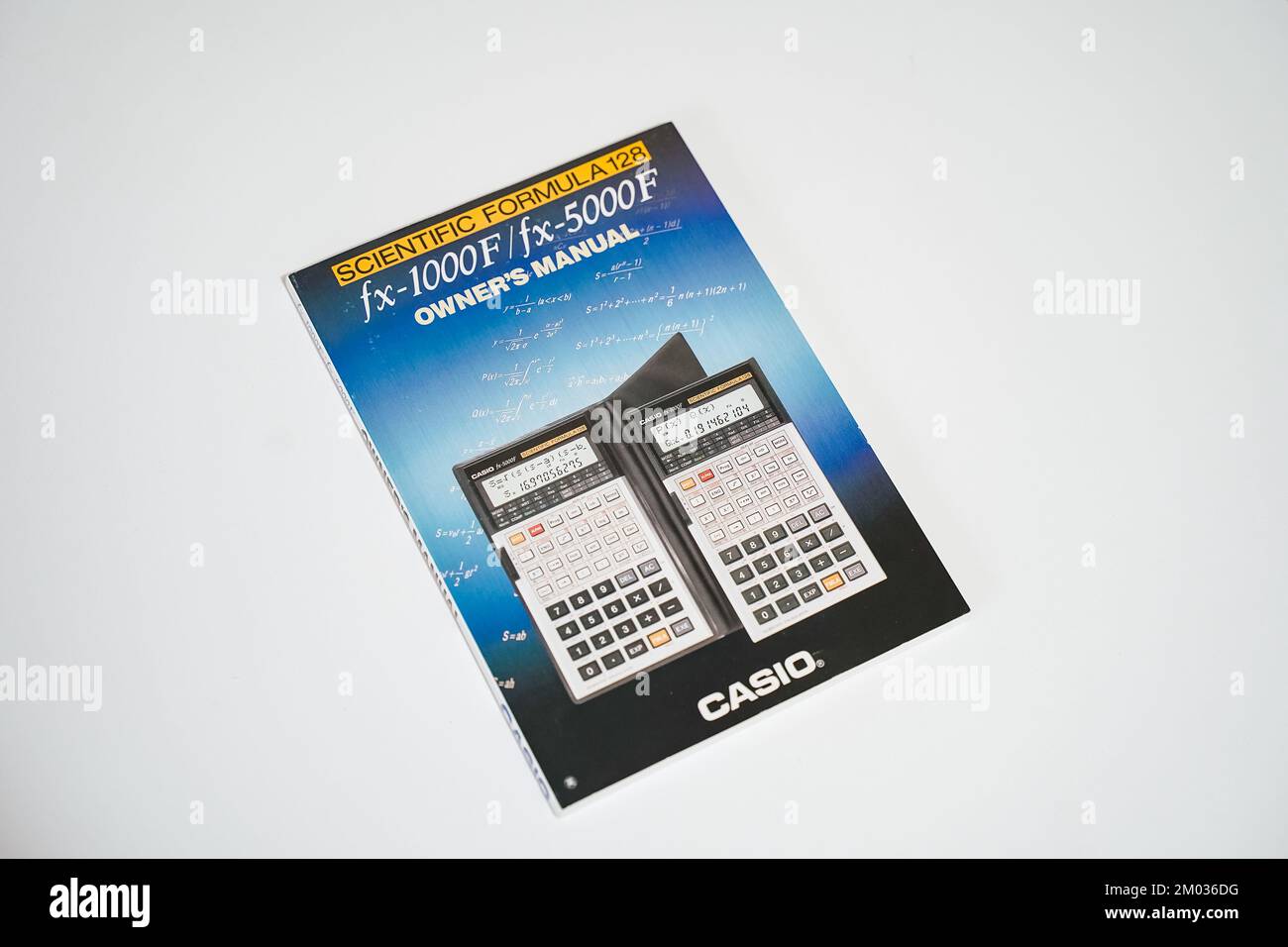 Vintage Japanese calculator user manual Stock Photo Alamy
