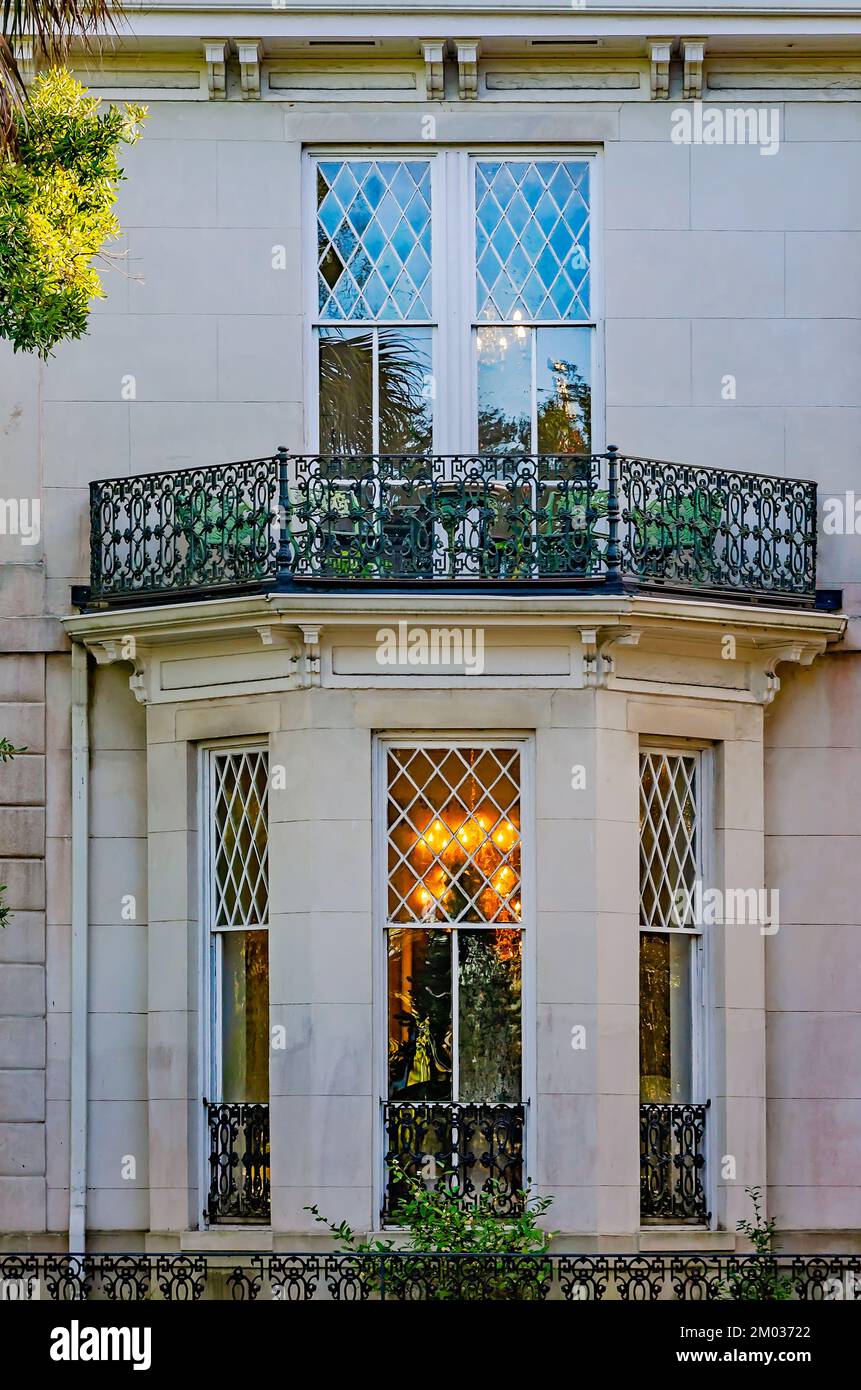 The historic Pollock-Altmayer-Green House is pictured on Government Street, Nov. 30, 2022, in Mobile, Alabama. The home was built in 1876. Stock Photo
