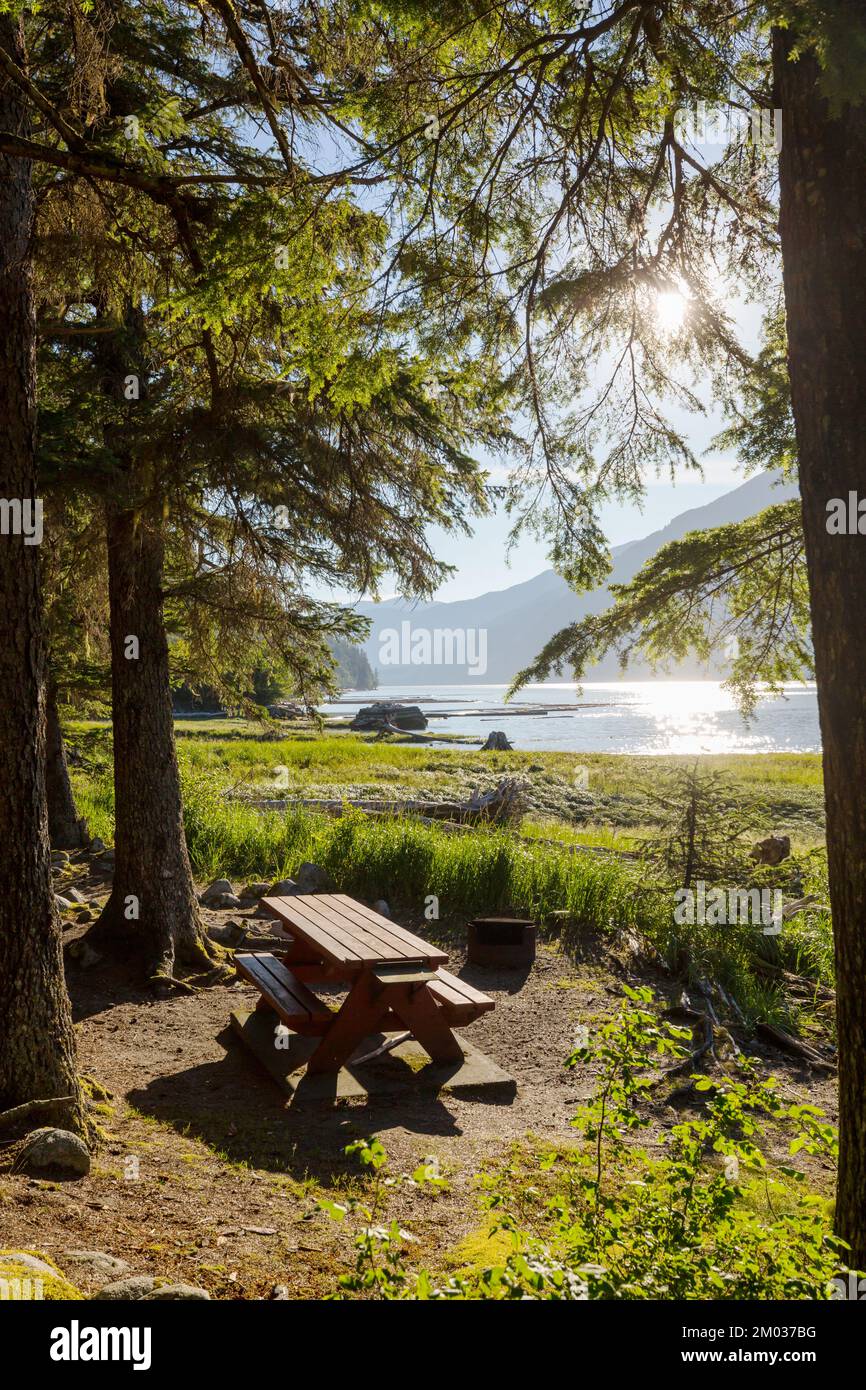 Beautiful shoreline in Bella Coola, Canada Stock Photo Alamy