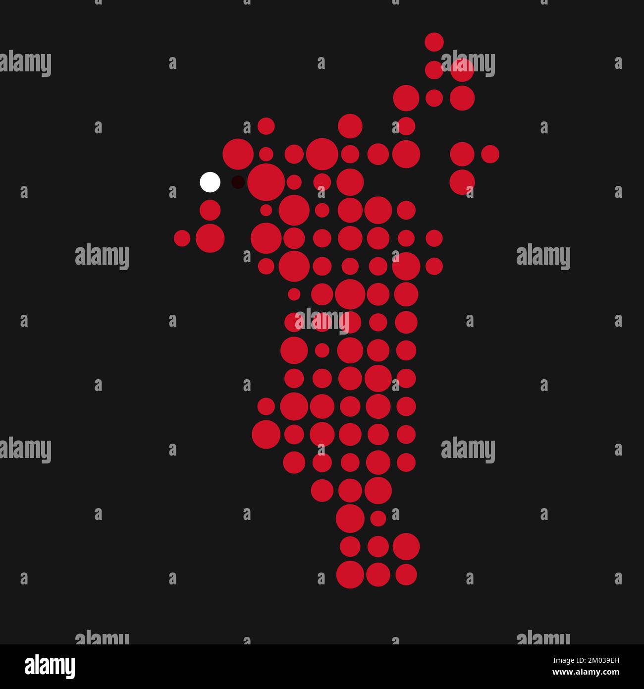 Bahrain Map Silhouette Pixelated generative pattern illustration Stock ...