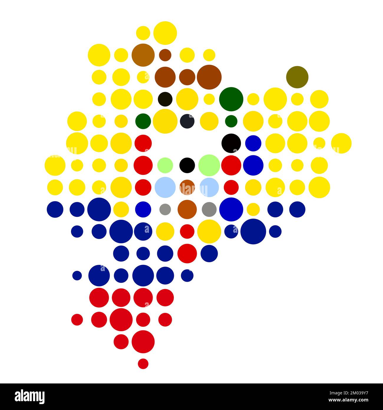 Ecuador Map Silhouette Pixelated generative pattern illustration Stock Vector