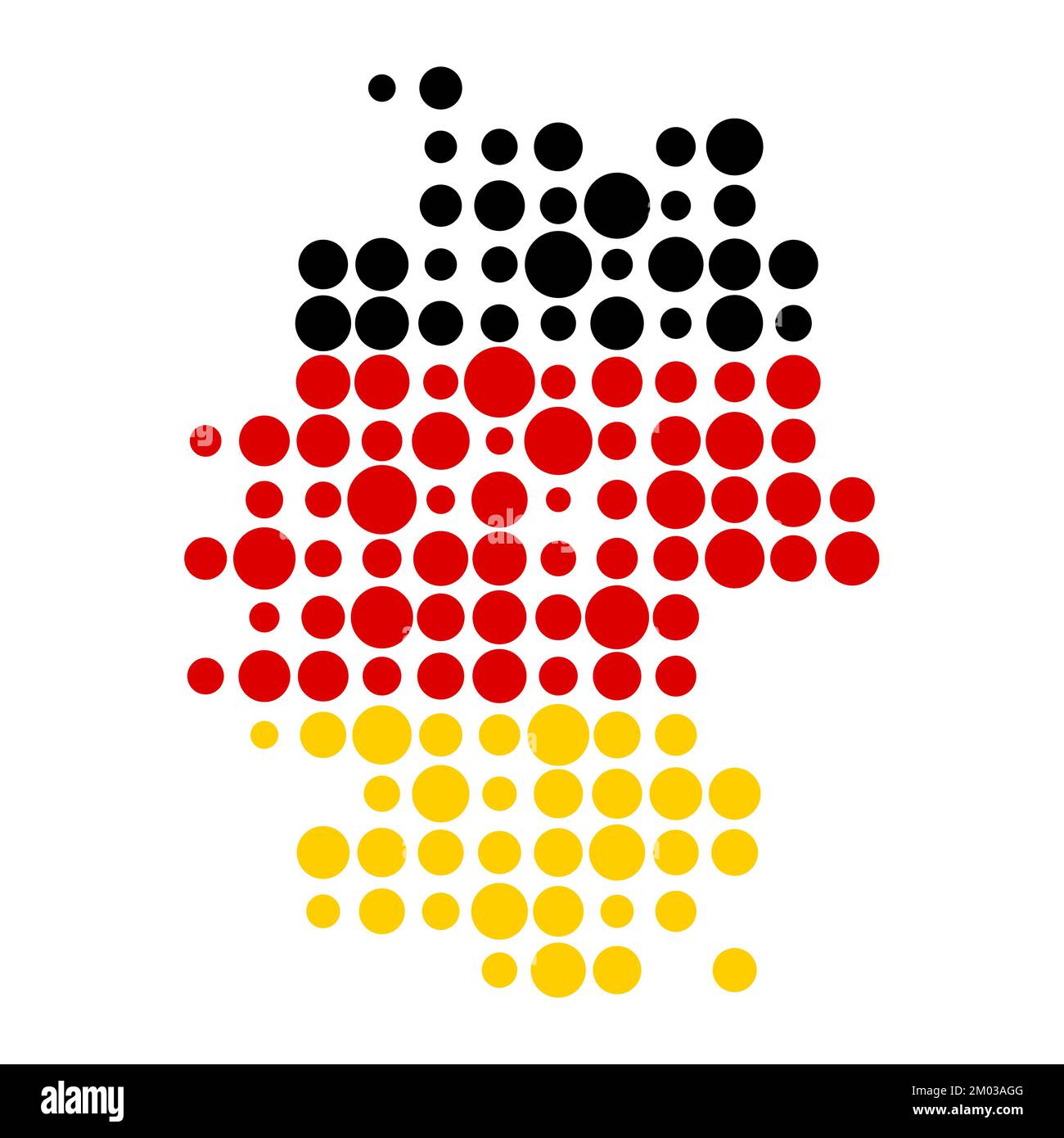 Germany Map Silhouette Pixelated generative pattern illustration Stock Vector