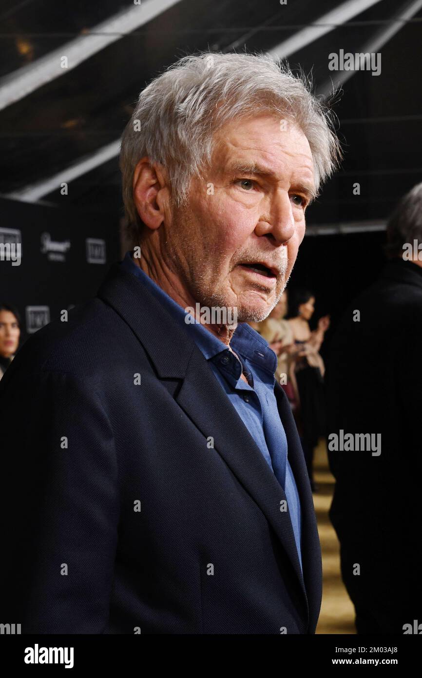 LOS ANGELES, CALIFORNIA - DECEMBER 02: Harrison Ford attends the Los Angeles Premiere Of Paramount+'s '1923' at Hollywood American Legion on December Stock Photo