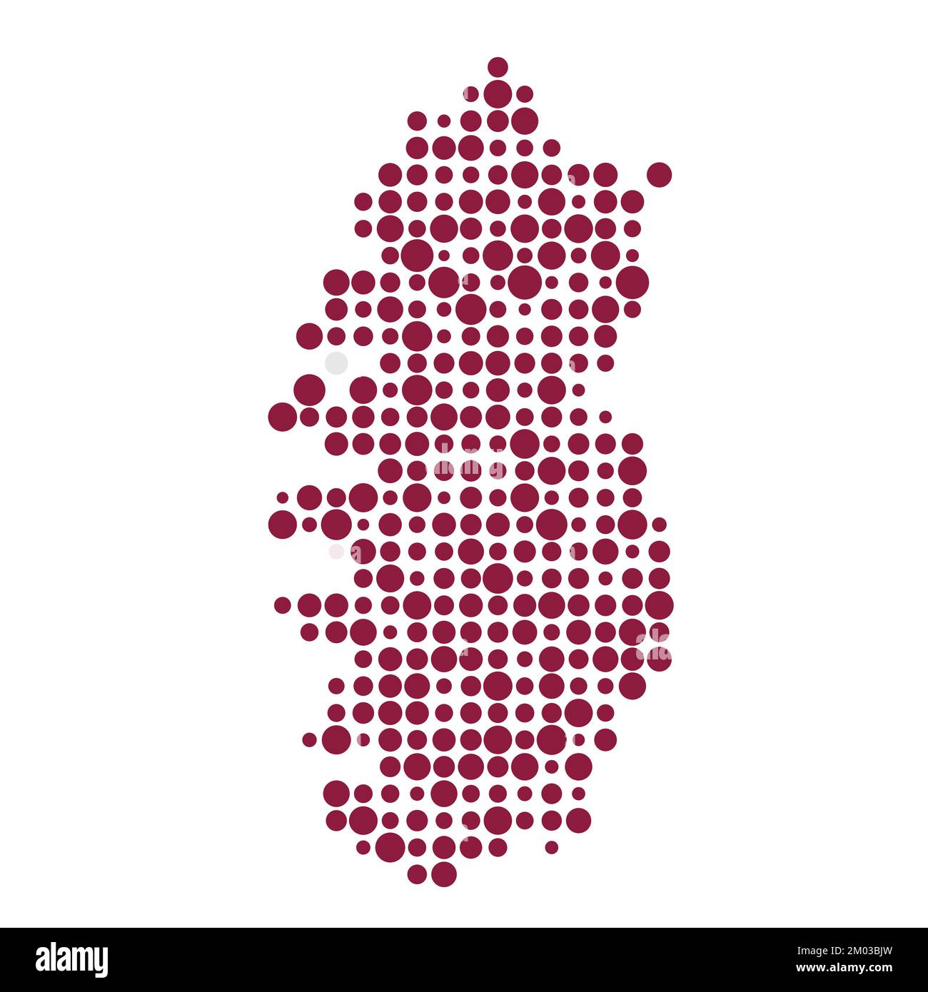 Qatar Map Silhouette Pixelated generative pattern illustration Stock ...