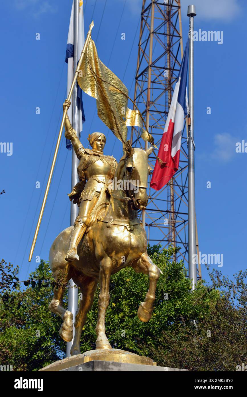 New Orleans, USA September 29, 2019 Joan of Arc Statue in the French