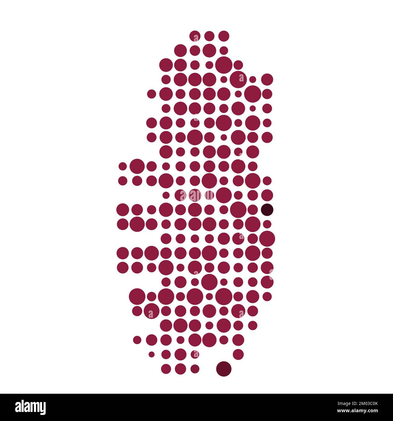 Qatar Map Silhouette Pixelated generative pattern illustration Stock ...