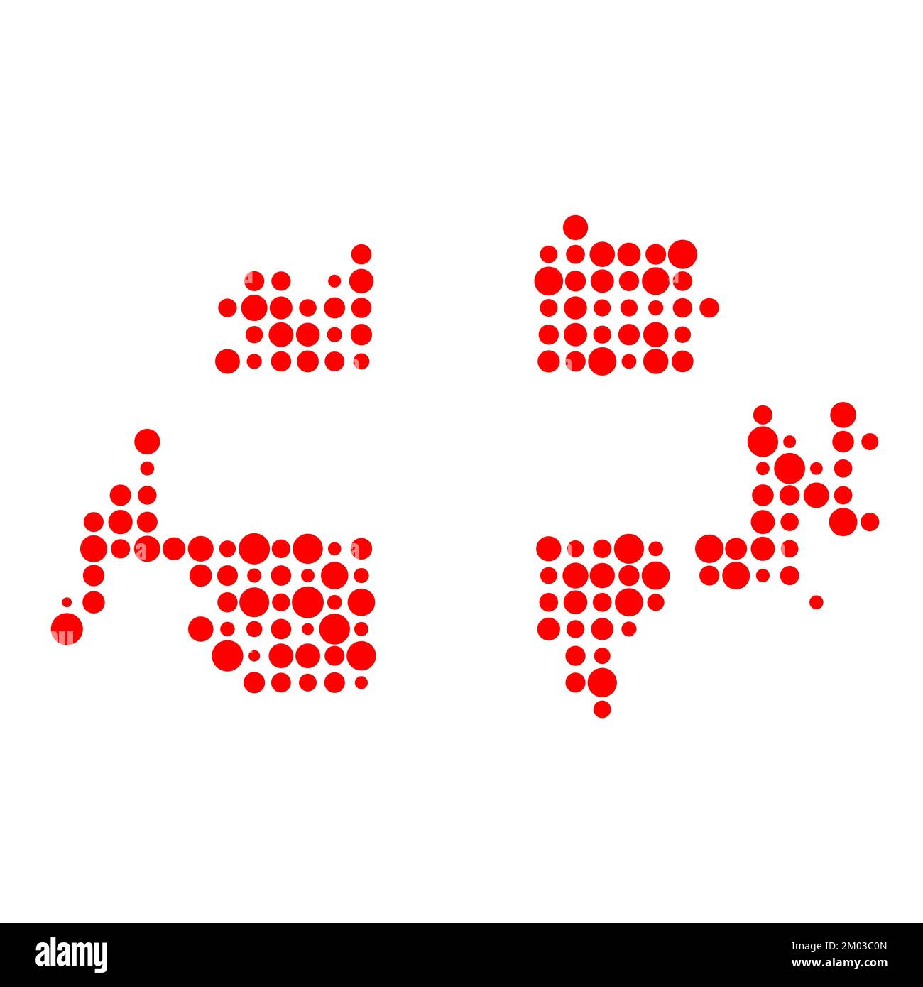 Switzerland Map Silhouette Pixelated generative pattern illustration Stock Vector