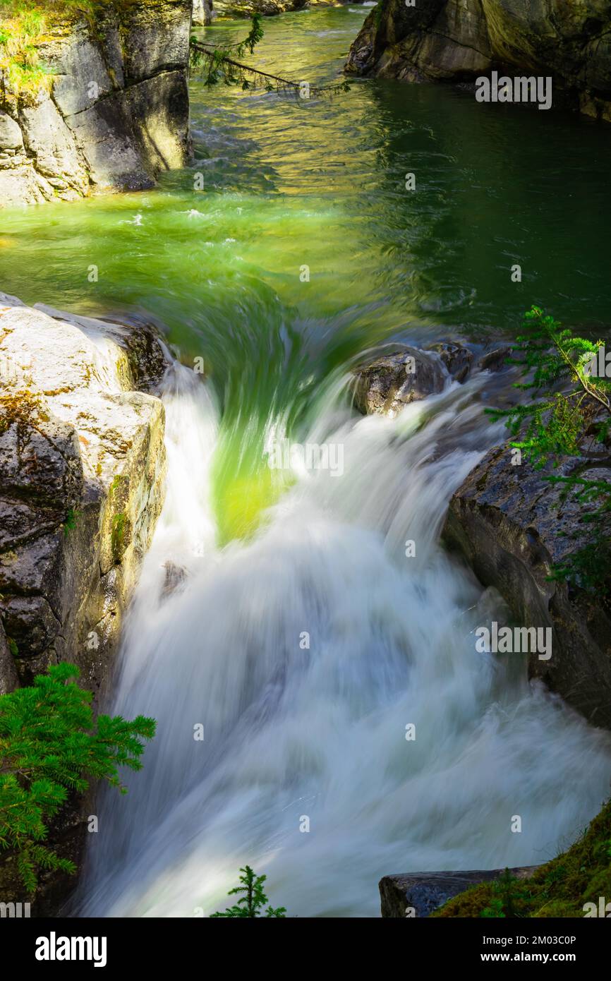 Waterfall on the Mountain Stream in the Forest. Clicked in Canada Stock ...