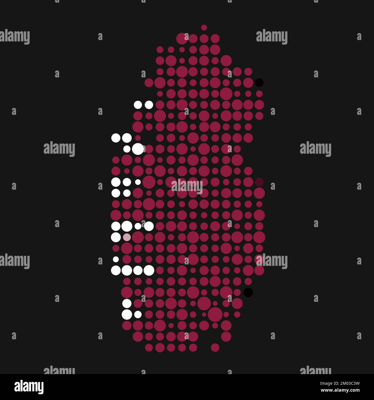 Qatar Map Silhouette Pixelated generative pattern illustration Stock ...
