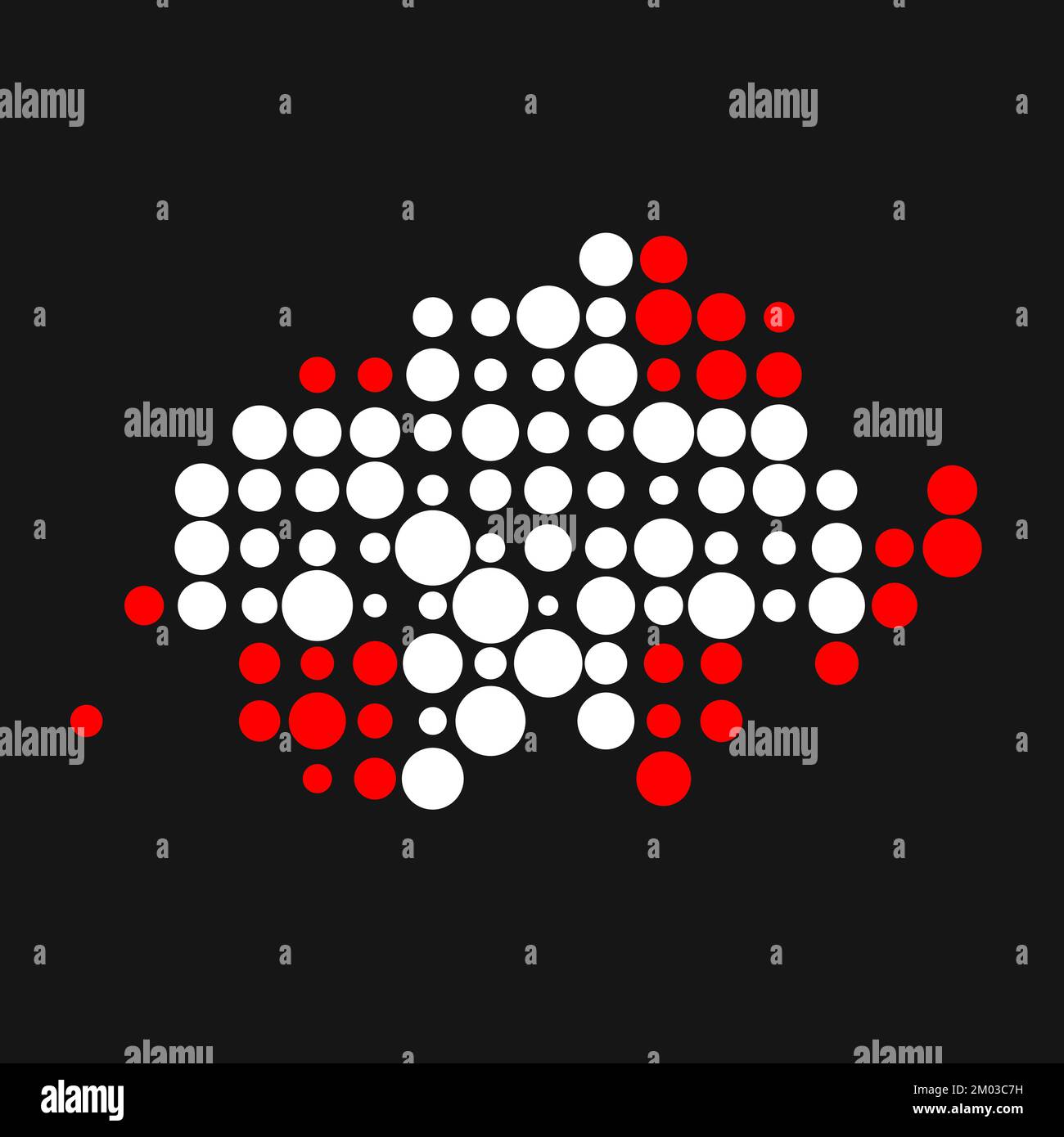 Switzerland Map Silhouette Pixelated generative pattern illustration Stock Vector
