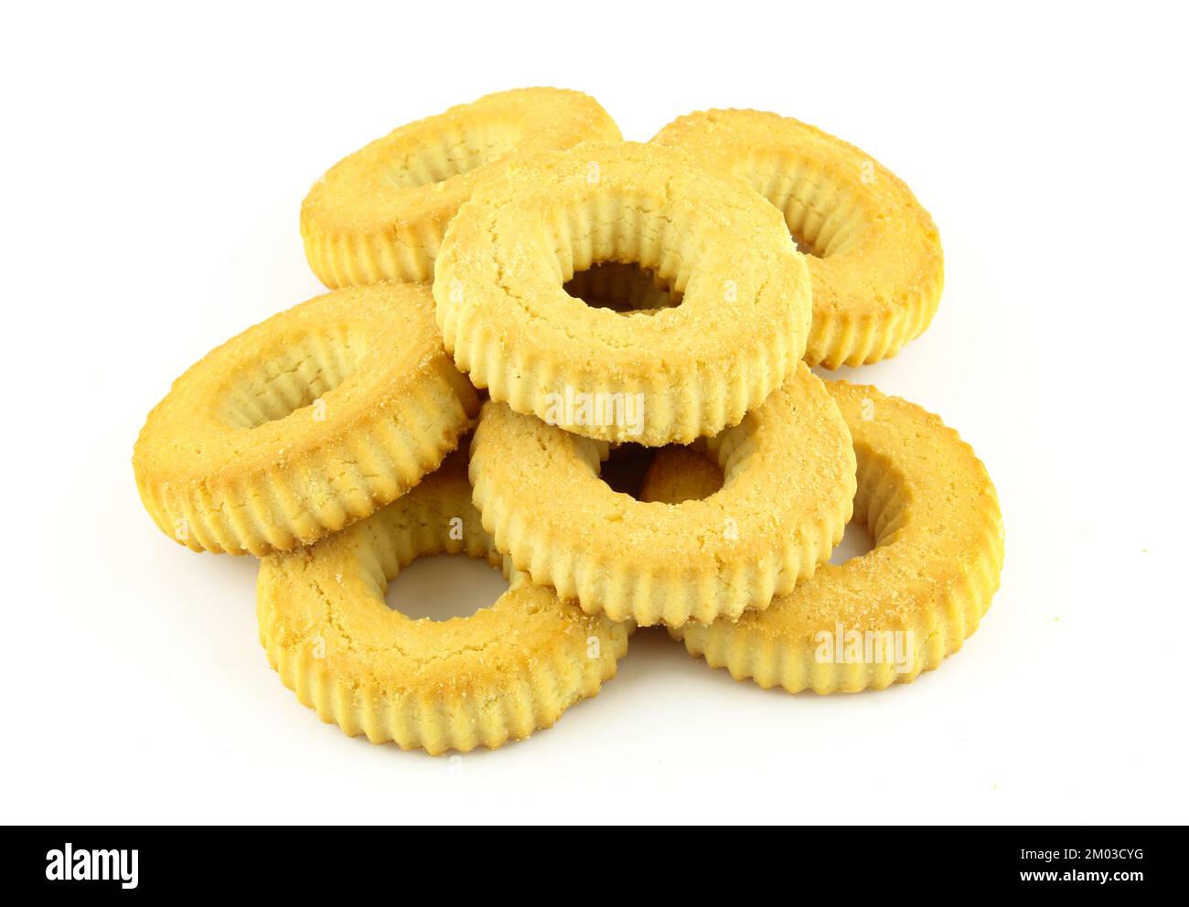 Pile of ring tea cookies isolated on white background Stock Photo Alamy