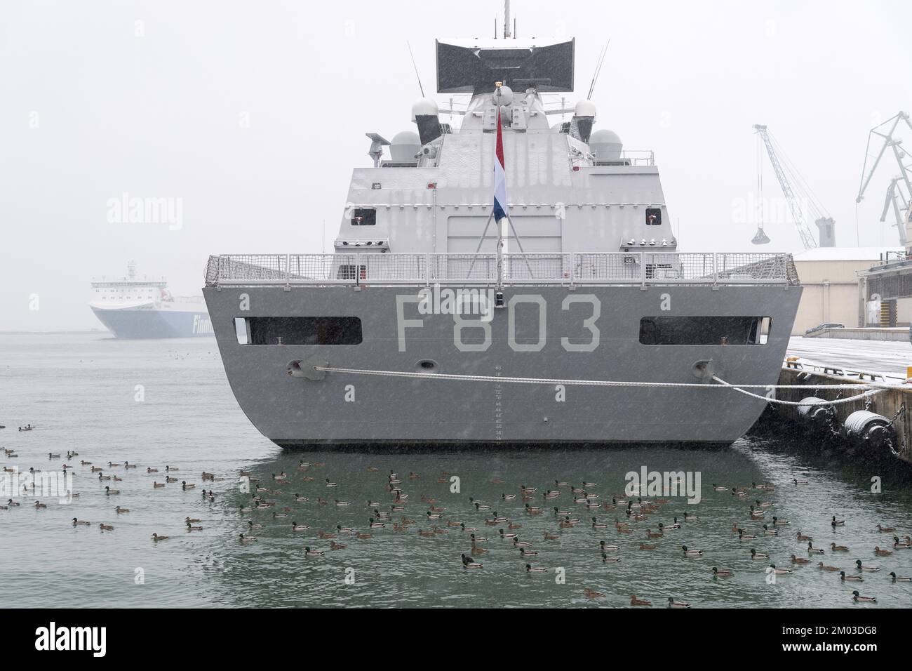 Gdynia, Poland. 3rd December 2022. HNLMS Tromp F803, Dutch De Zeven Provinciën-class frigate of the Standing NATO Maritime Group One SNMG1 © Wojciech Strozyk / Alamy Live News Stock Photo