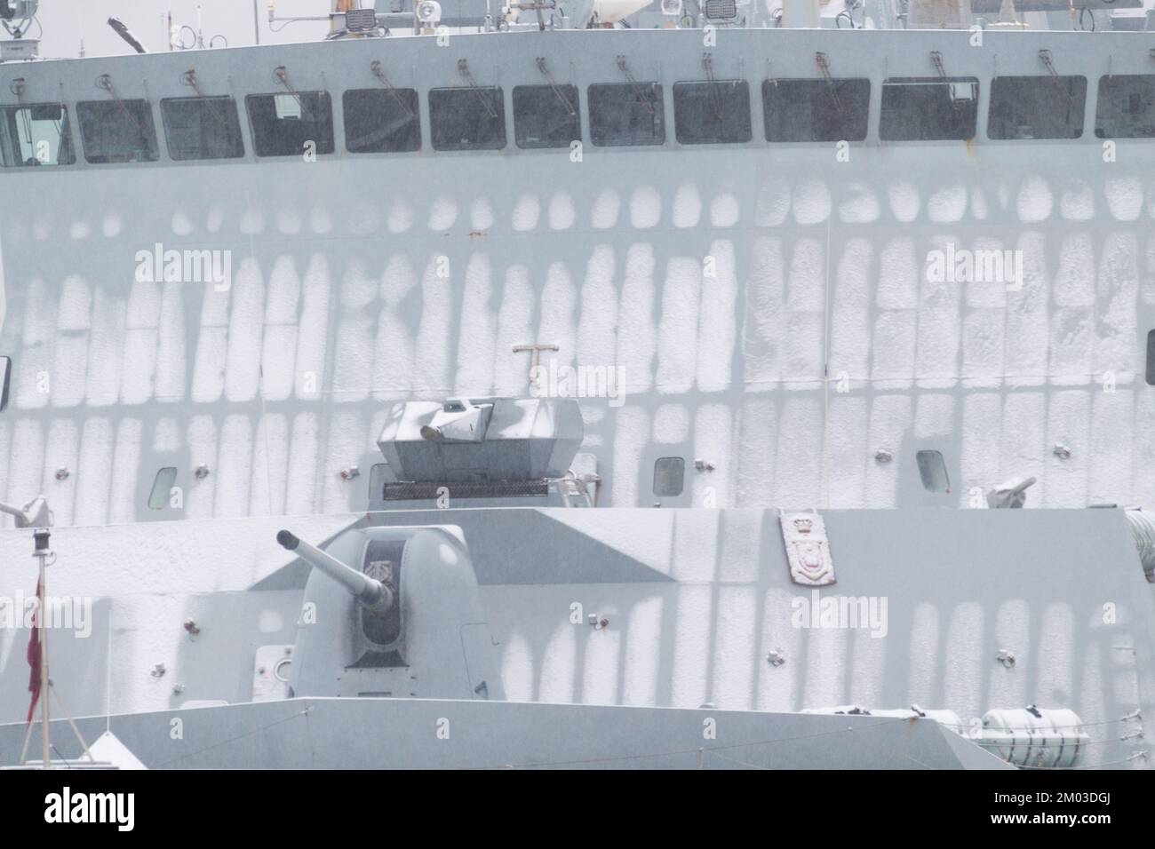 Gdynia, Poland. 3rd December 2022. HDMS Esbern Snare F342, Danish Absalon-class frigate of the Standing NATO Maritime Group One SNMG1 © Wojciech Strozyk / Alamy Live News Stock Photo