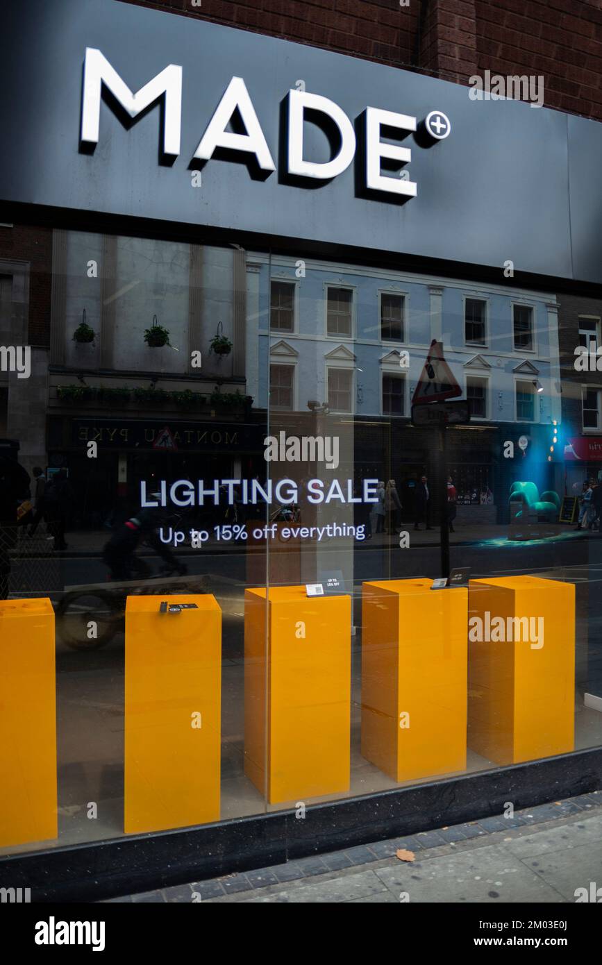 furniture store in Soho, London, UK. On 9 November 2022, Made