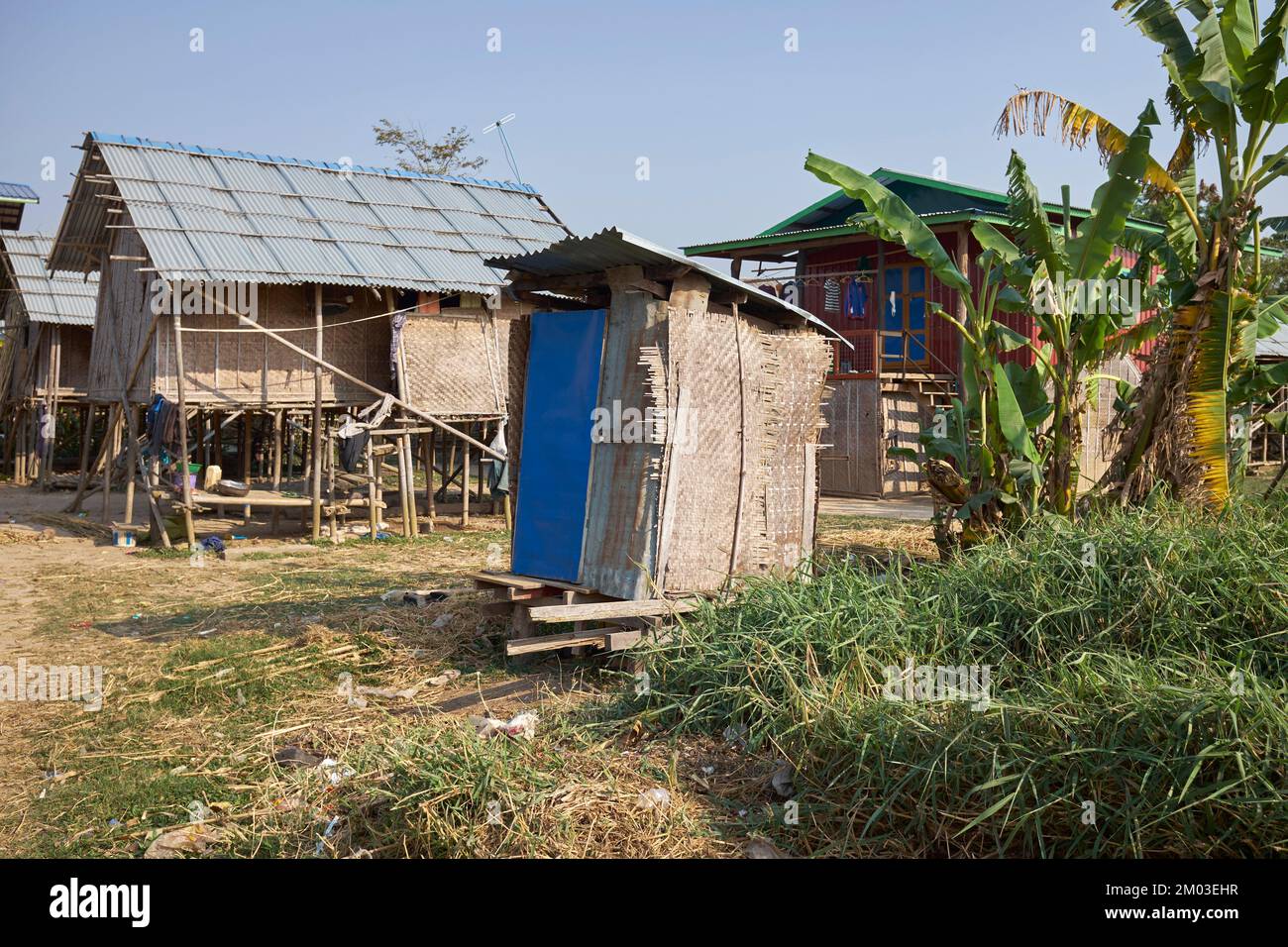 Makeshift Toilet Shack Inle Lake Myanmar Stock Photo - Alamy