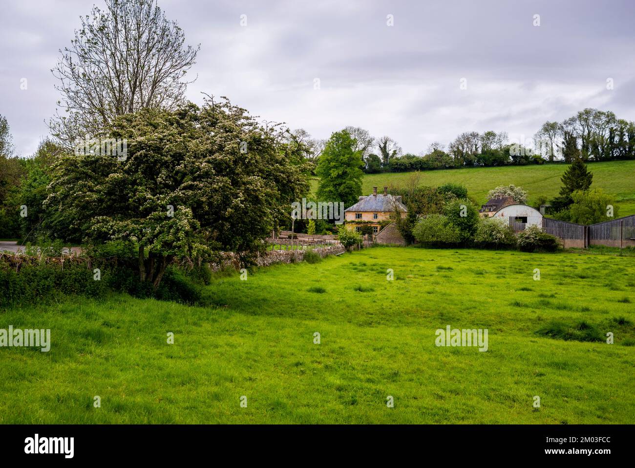 Rural landscapes in the Cotswolds District of south west England where ...