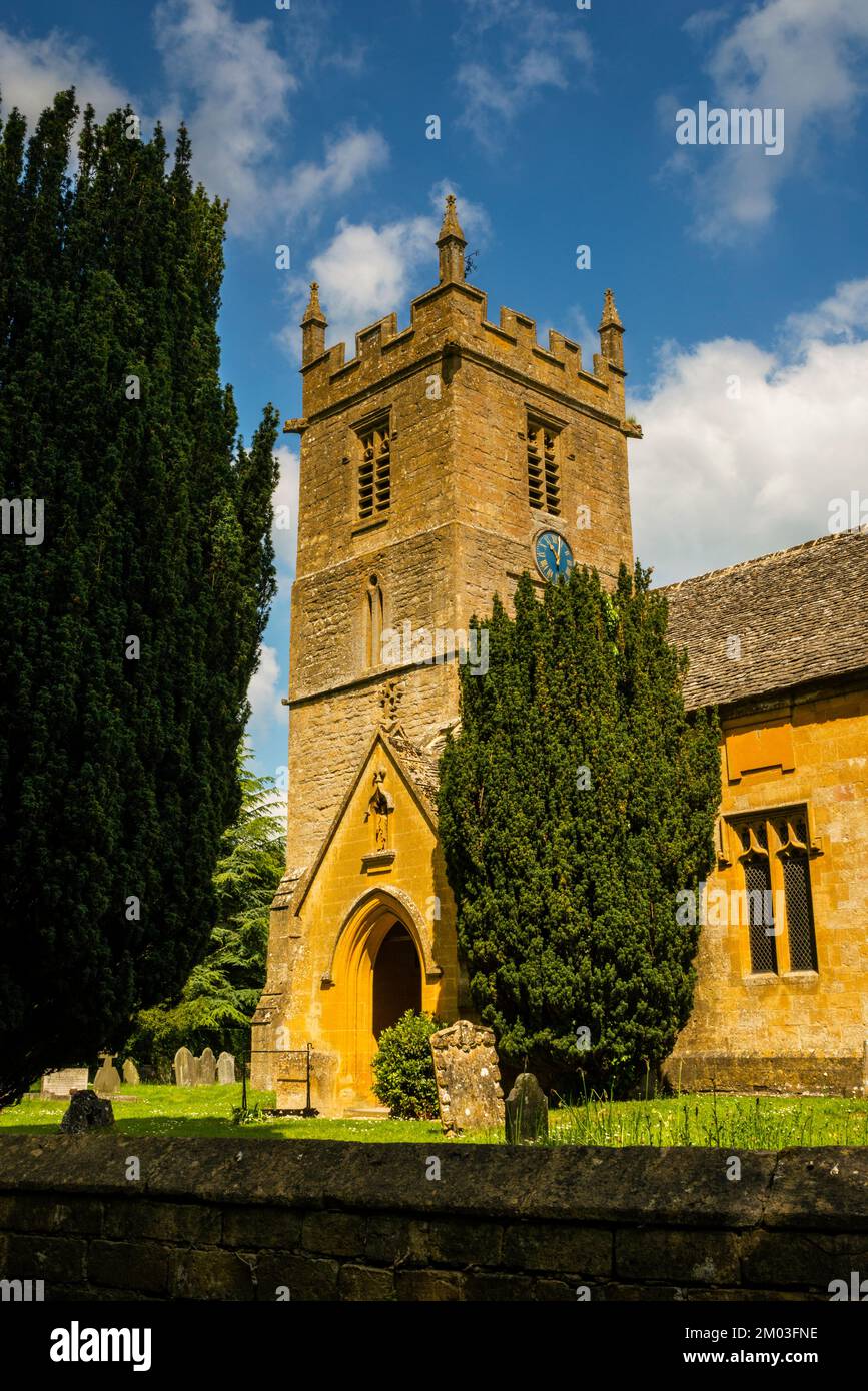 Grade II listed Church of Saint Peter in Stanway, Cotswold District is