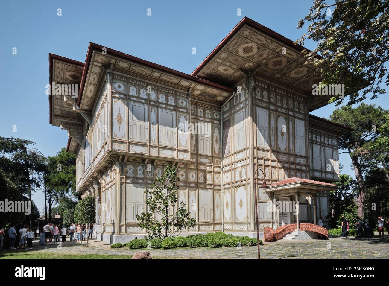 Istanbul, Turkey - October 1 2022: Abdulmecid Efendi Pavillion, Traditional old Ottoman luxury mansion. Today using for art exhibitions Stock Photo