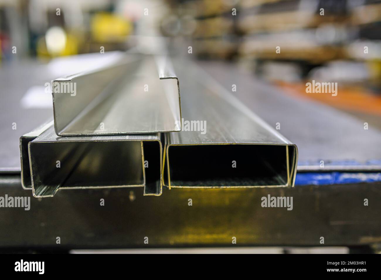 Metal stud for Wall framing manufactured at metal factory Stock Photo