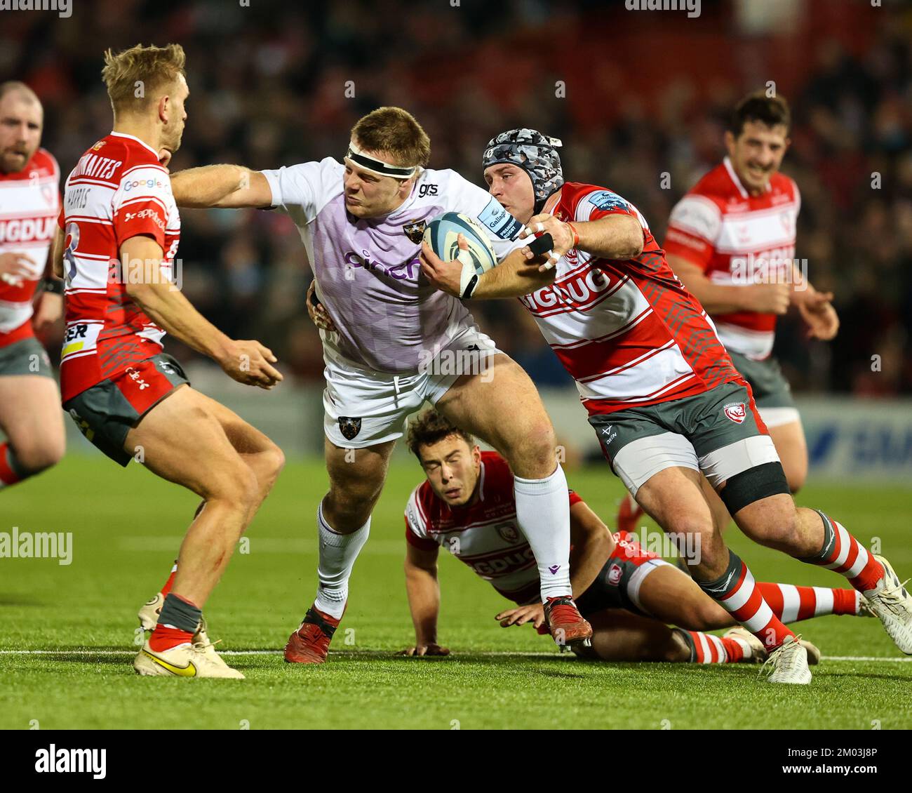 Tom West of Leicester Tigers during the Gallagher Premiership match  Gloucester Rugby vs Leicester Tigers at Kingsholm Stadium , Gloucester,  United Kingdom, 12th March 2023 (Photo by Nick Browning/News Images Stock  Photo 