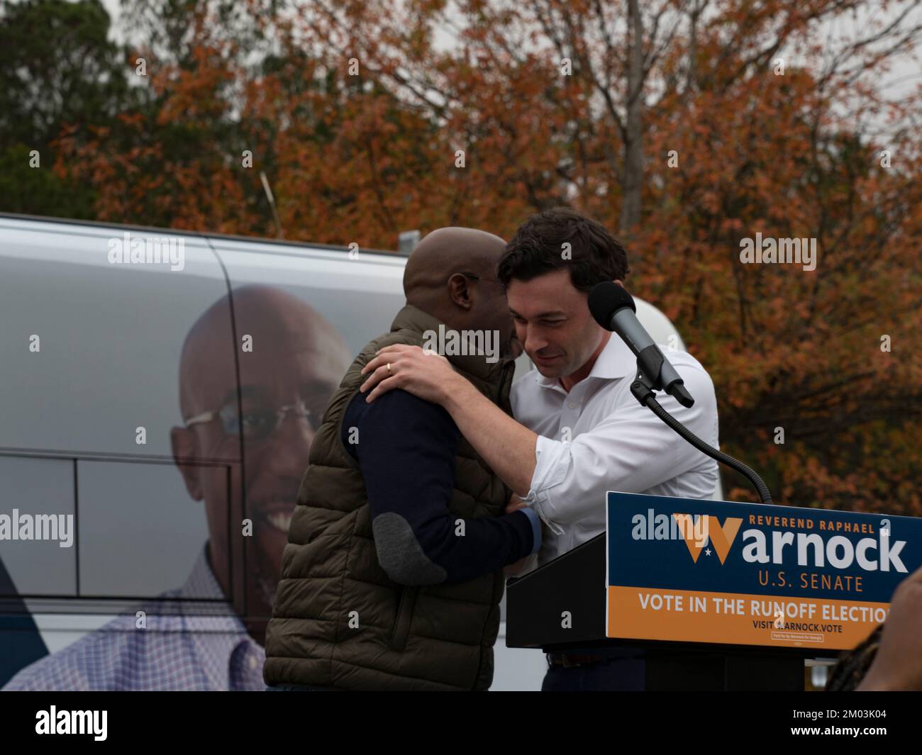 Hephzibah, USA. 3rd Dec, 2022. Senator Joh Ossoff joined Rev