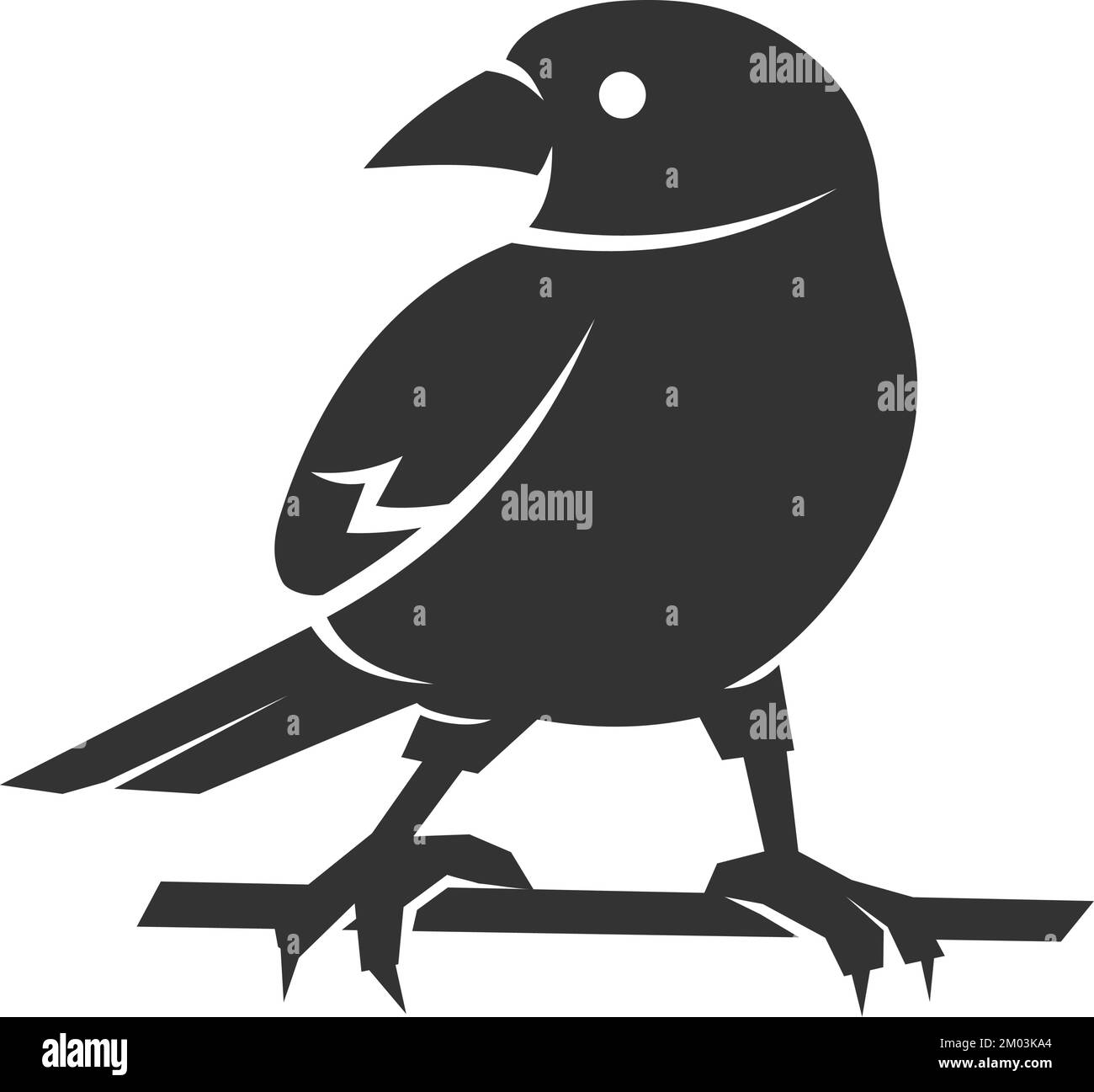 finch bird logo template Icon Illustration Brand Identity Stock Vector