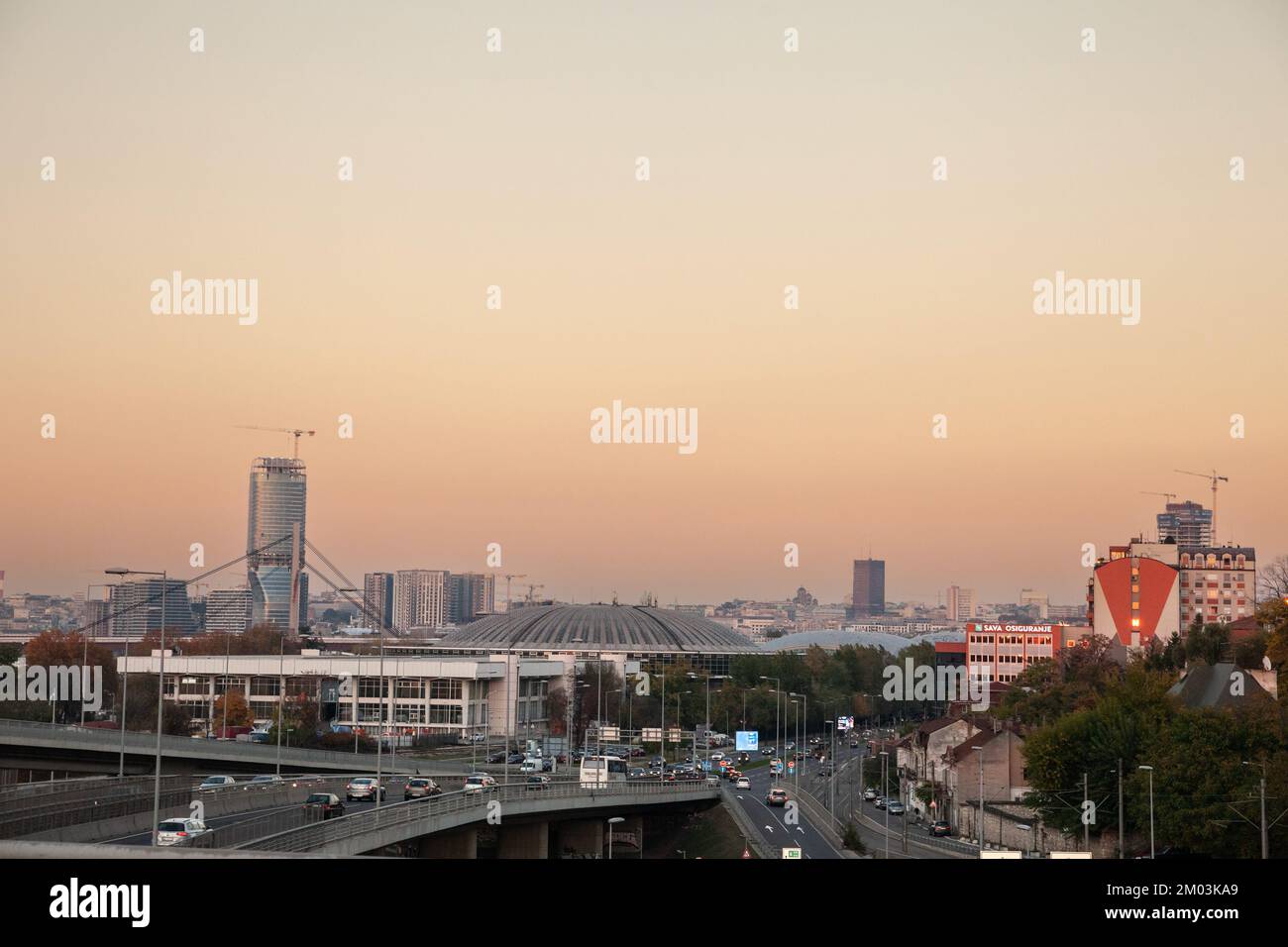 Picture of the exterior of the Hall 1 and 2 of the belgrade fair, in ...