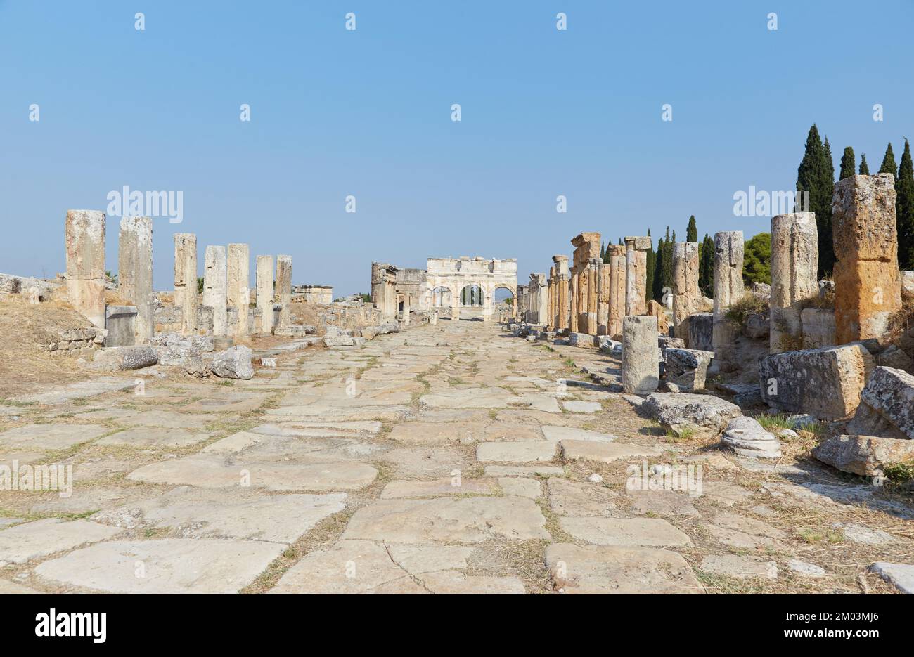 Frontinus Street, the Main Street of Ancient Hierapolis Stock Photo - Alamy