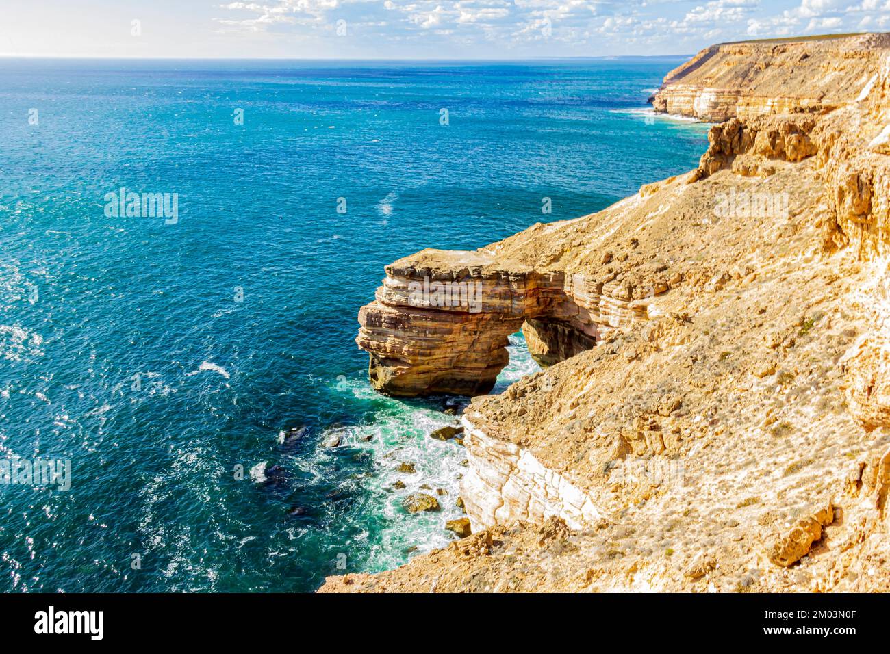 The view of Castle Cove with coastal rock formation called the Nature
