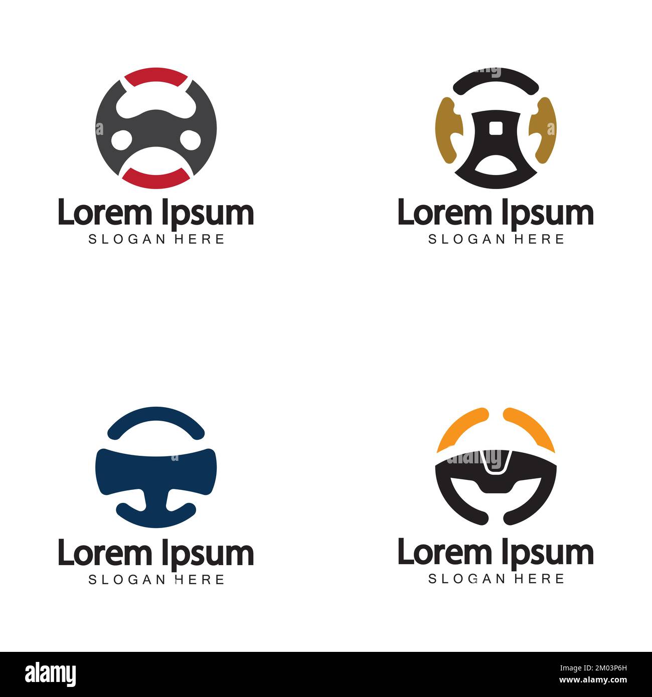 Steering wheel logo. Vector illustration. Stock Vector