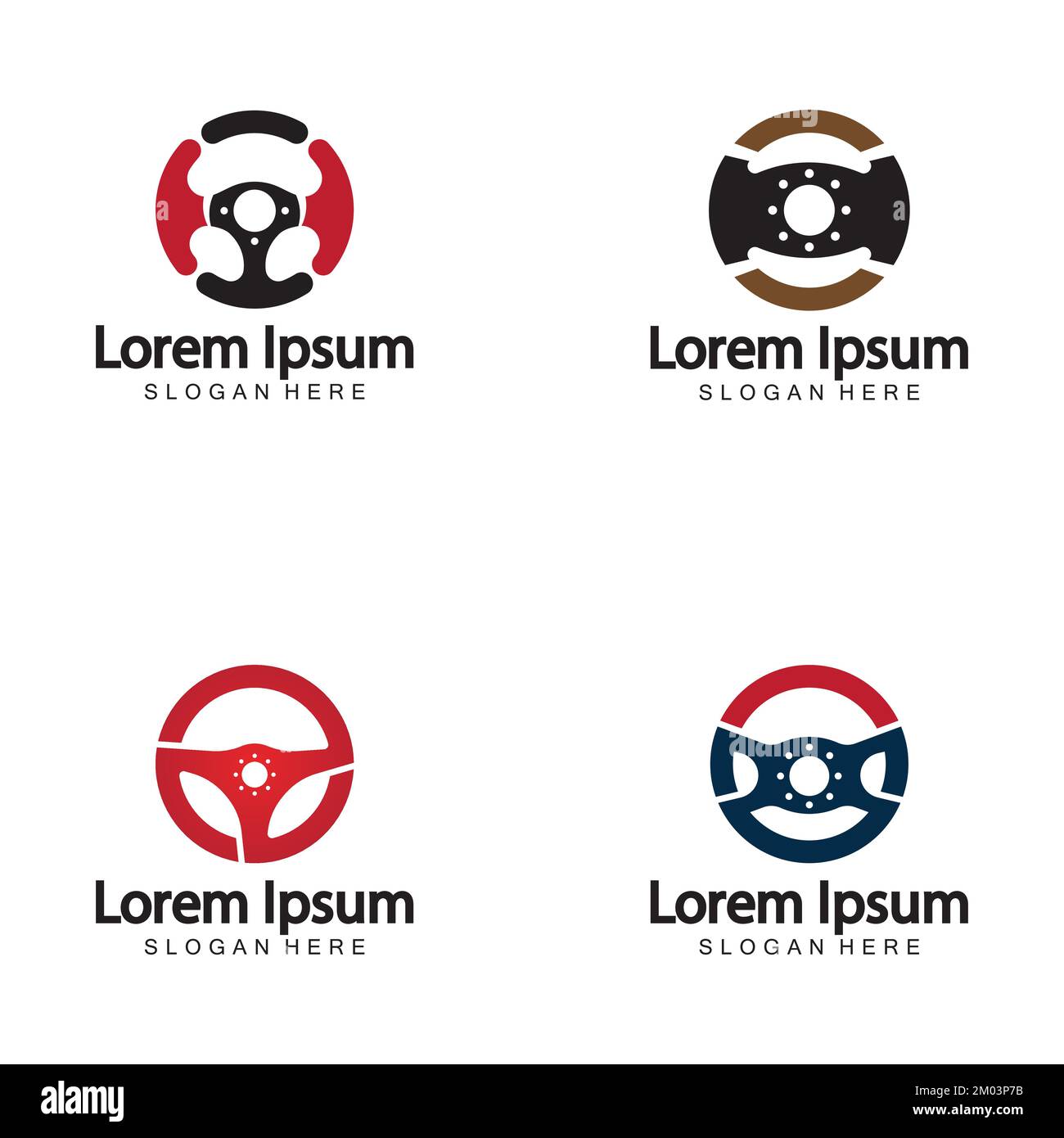 Steering wheel logo. Vector illustration. Stock Vector