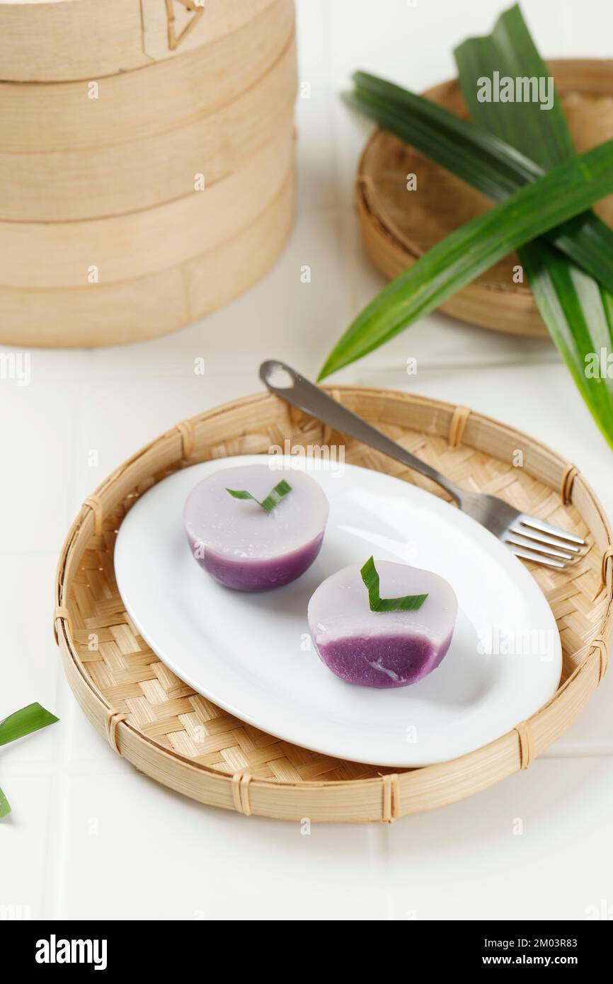 Kue Talam Ubi Ungu, Traditional Cake Made from Purple Sweet Potato