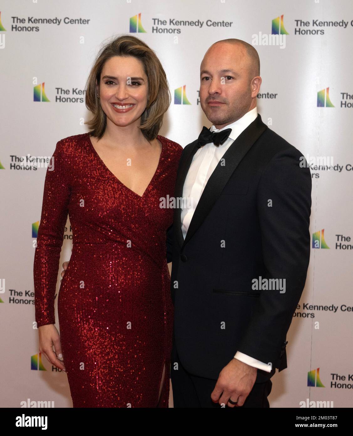 Margaret brennan and lt col yado yakub arrive for the formal artist s