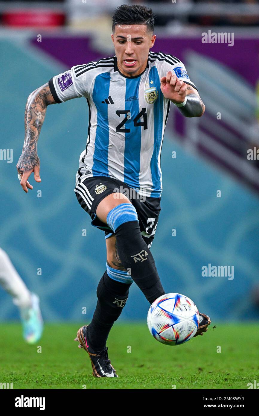 Enzo Fernandez of Argentina during the FIFA World Cup Qatar 2022 Round ...