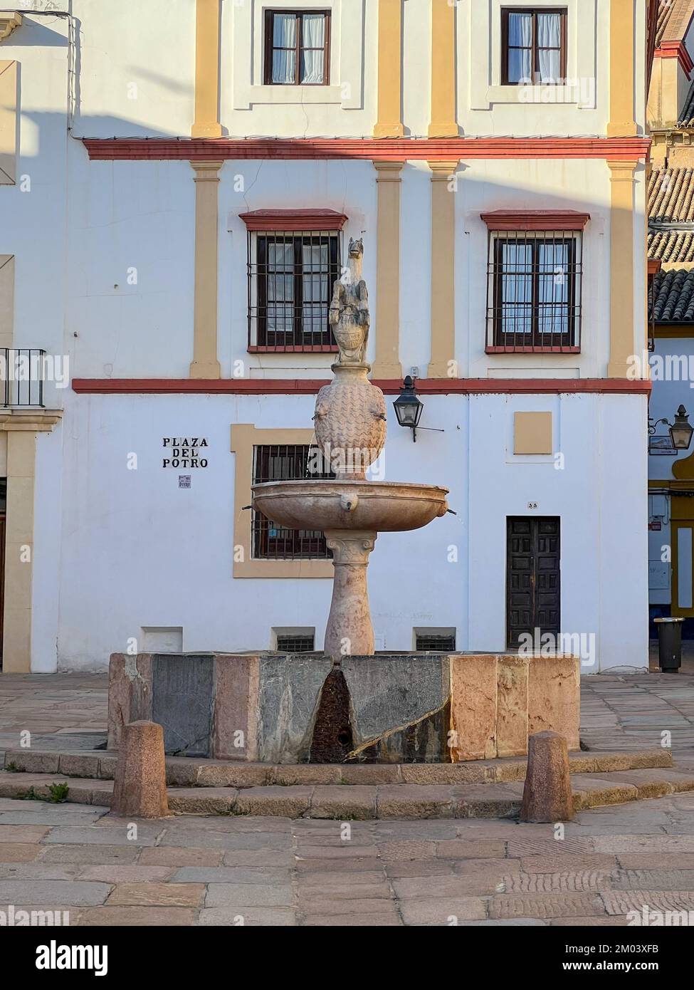 Cordoba, Spain - Nov 28, 2021: Plaza del Potro is a square in the historic center of Cordoba, Spain, and dates back to the XVI century. Stock Photo