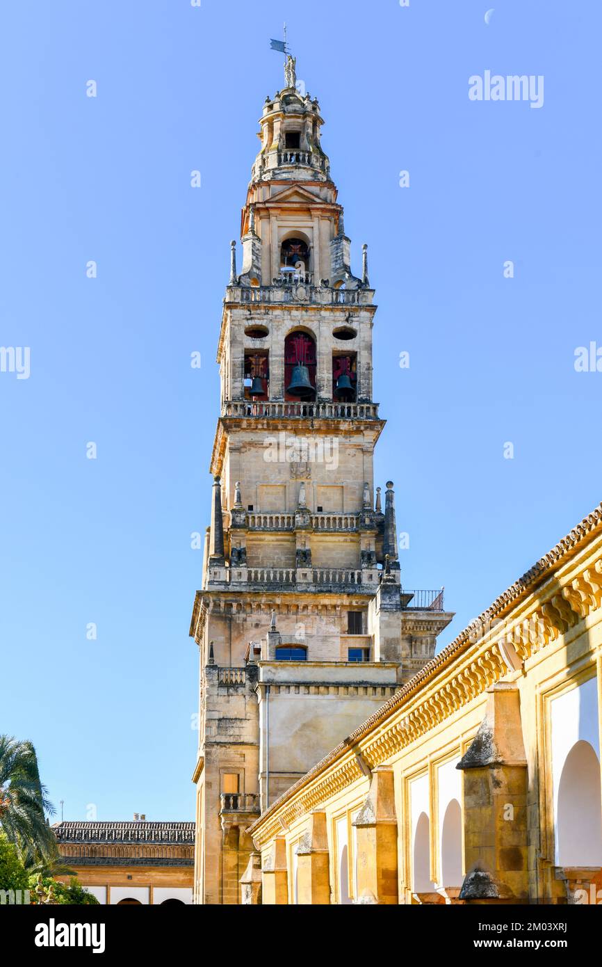 Converted minaret belltower of the Mosque Cathedral of Cordoba, Andalucia, Spain Stock Photo