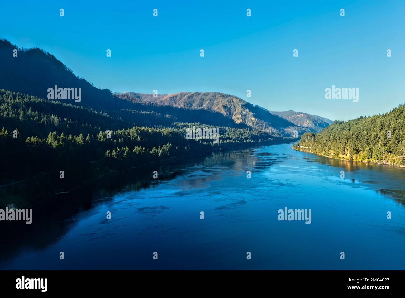 View of the Columbia River from the Bridge of Gods, Cascade Locks